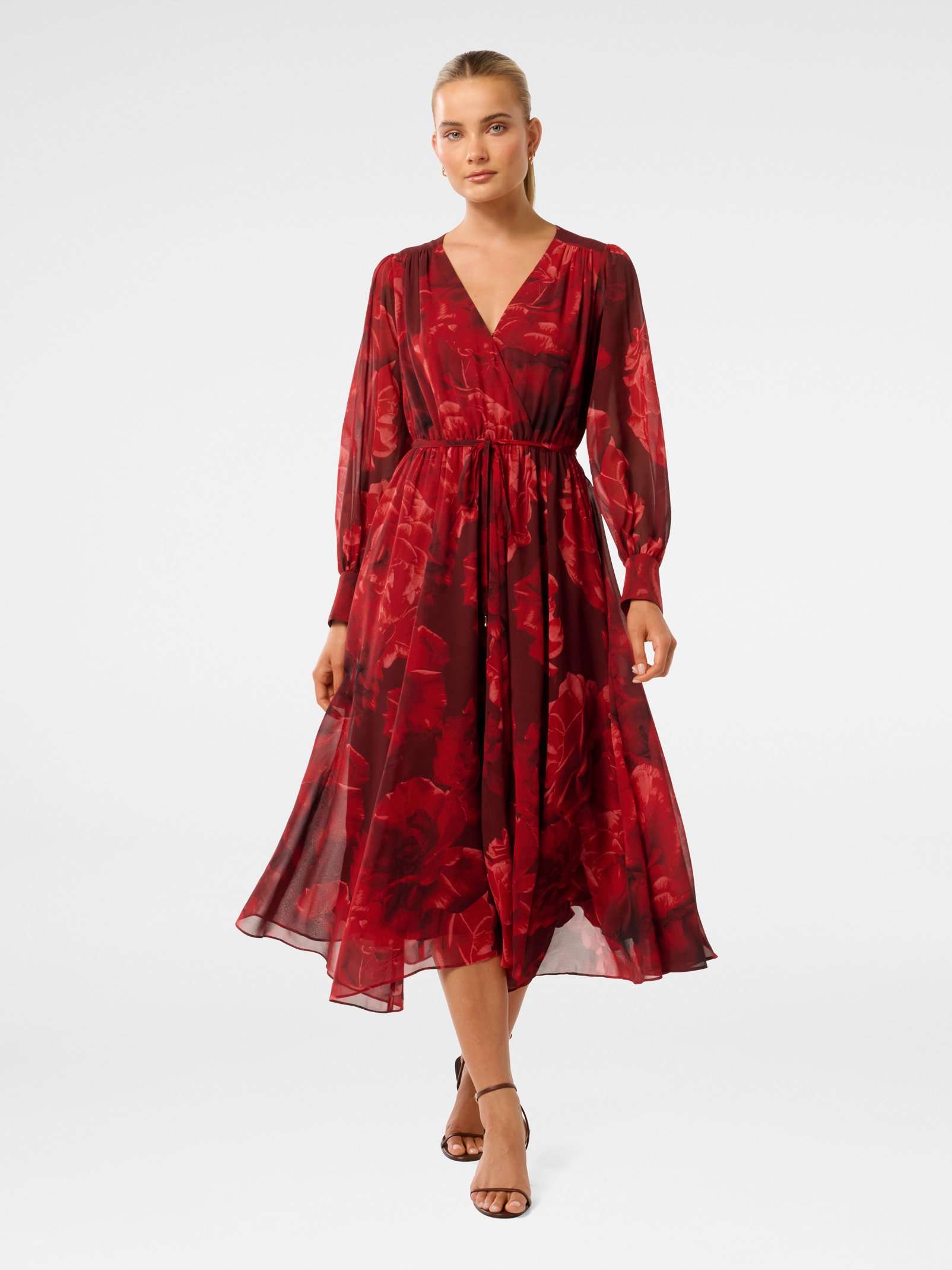 denim off the shoulder dress Denim Lyocell Cold Shoulder Patchwork Women Midi Dress, Dark Denim / XS