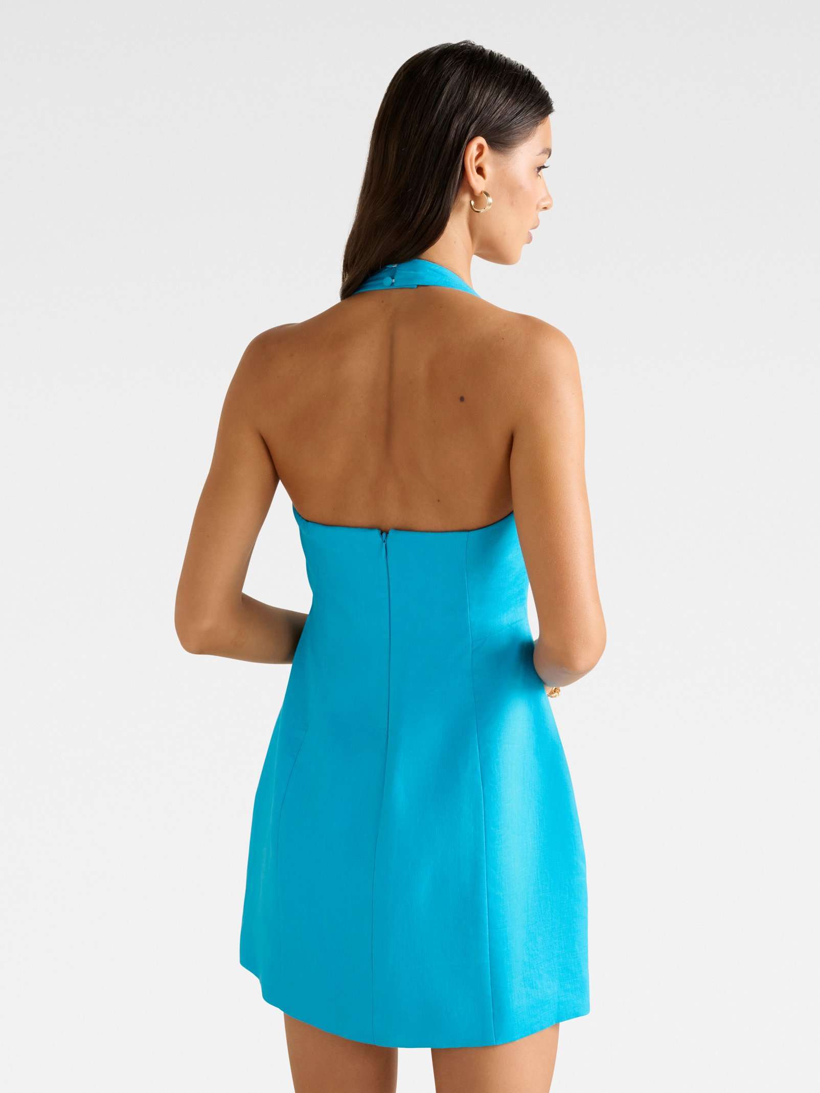 Stevie Halter Neck Linen Mini