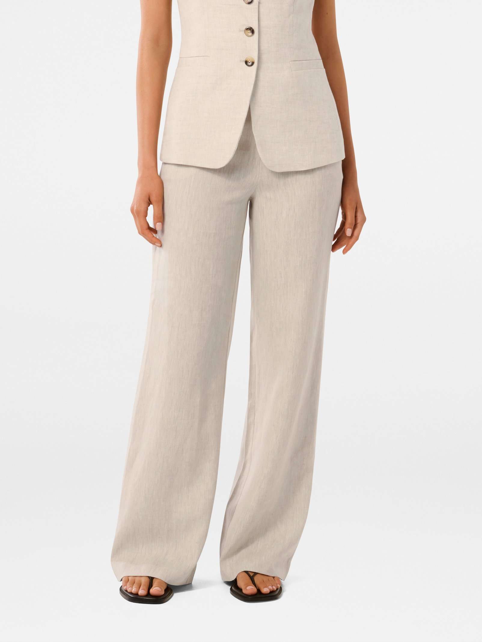 Martha Linen Wide Leg Pant
