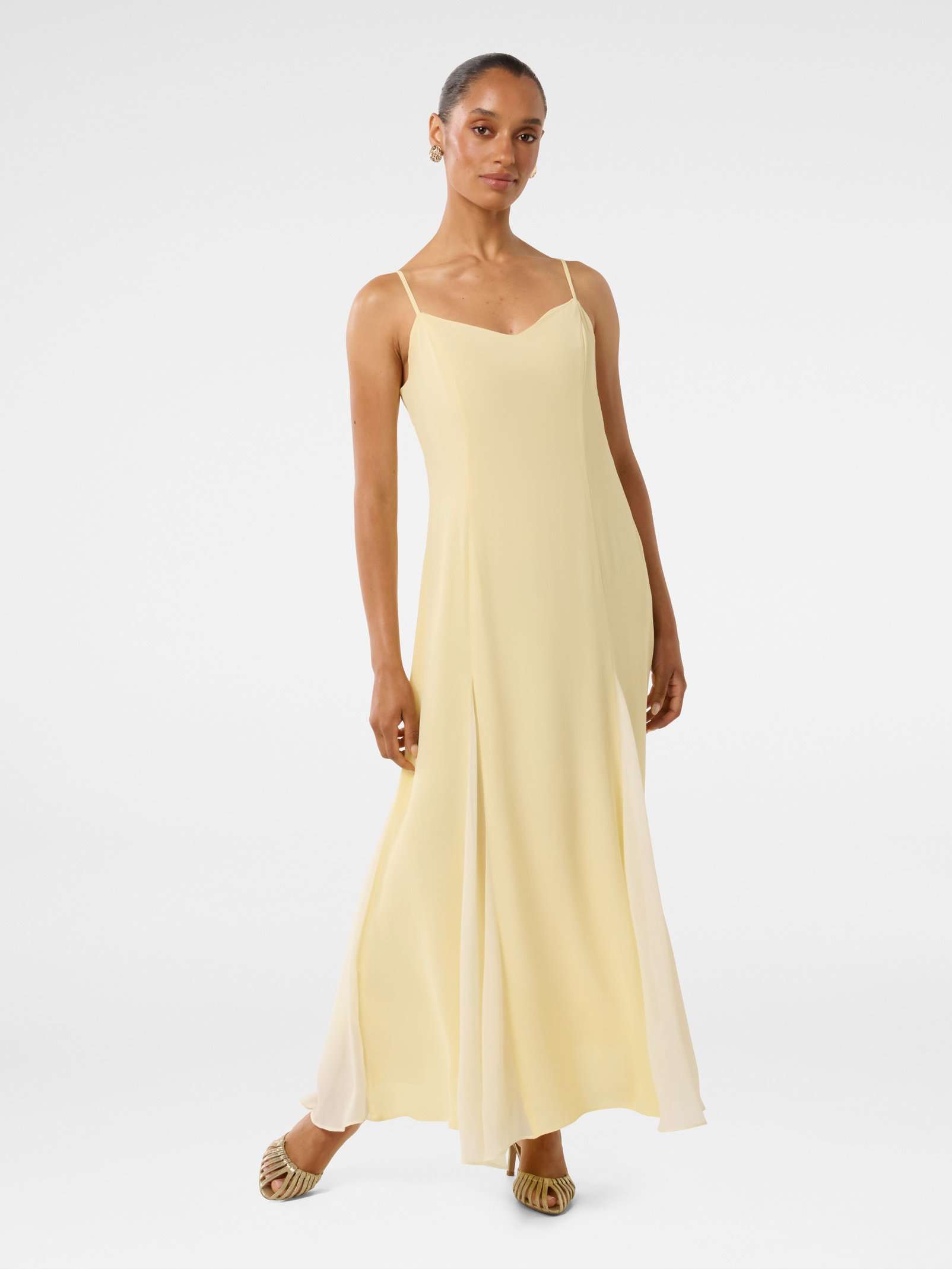 Dahlia Petite Contrast Godet Maxi Dress