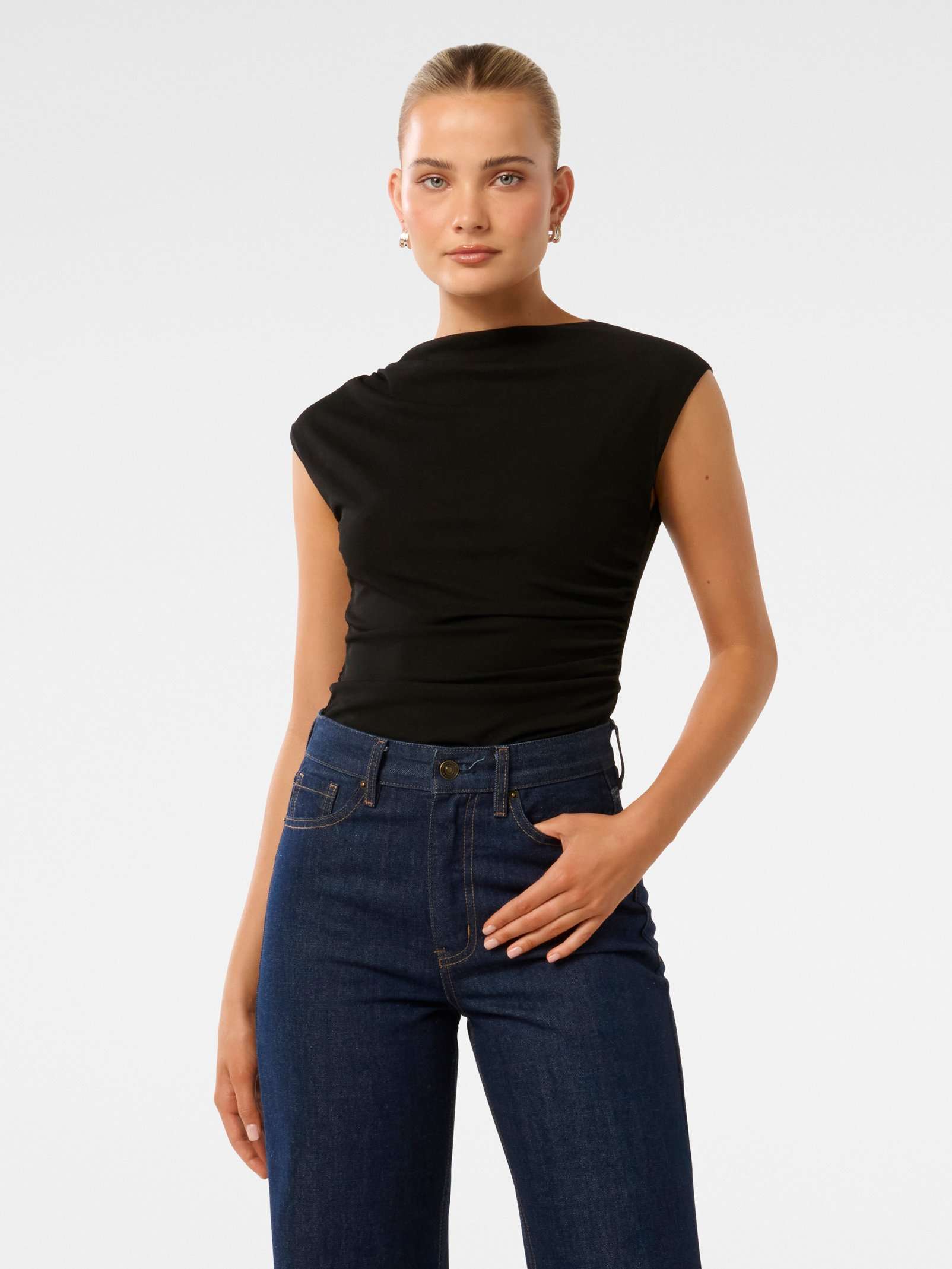Mel Extended Sleeve Mesh Top