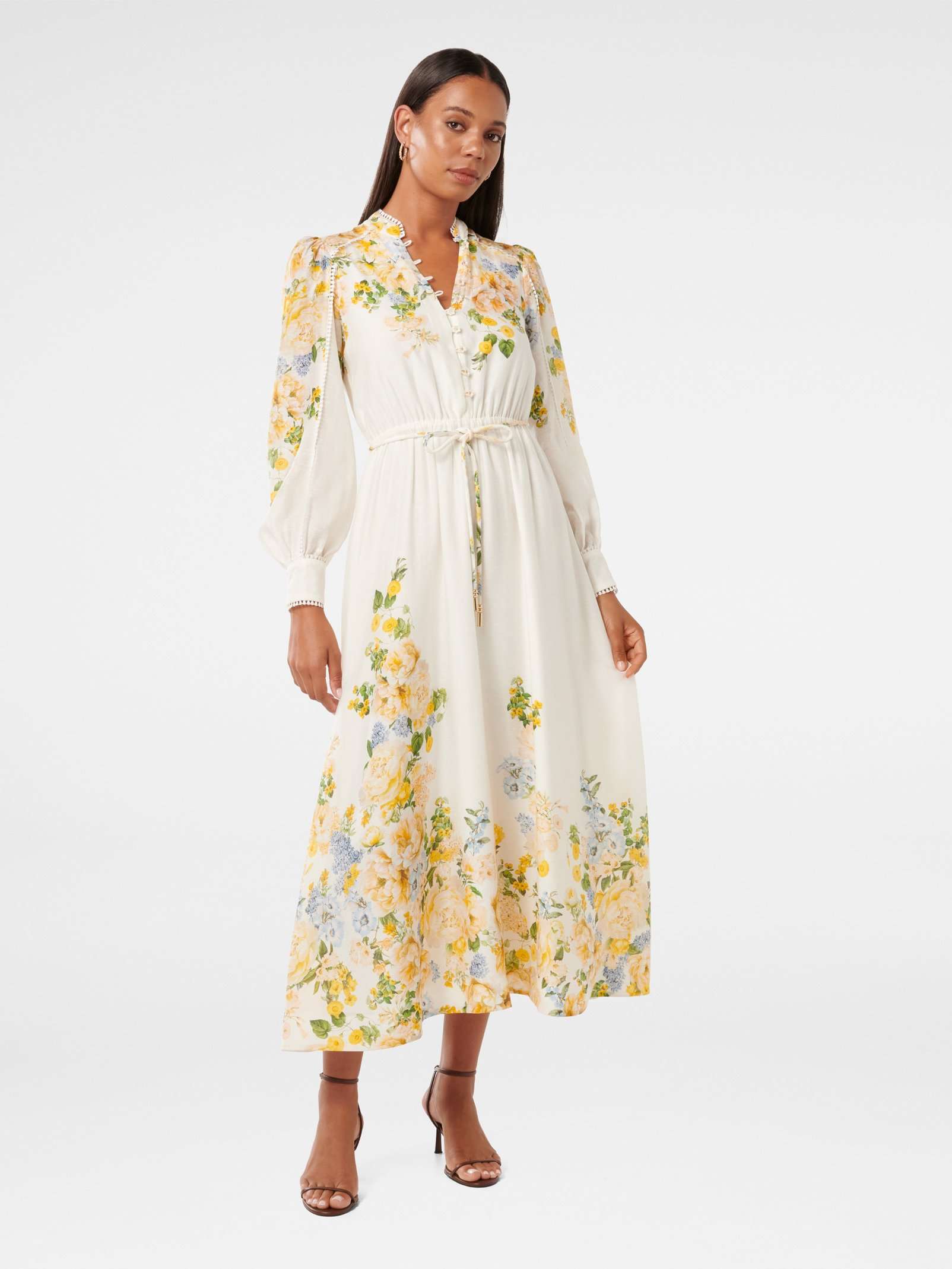 Primrose Trim Detail Midi Dress
