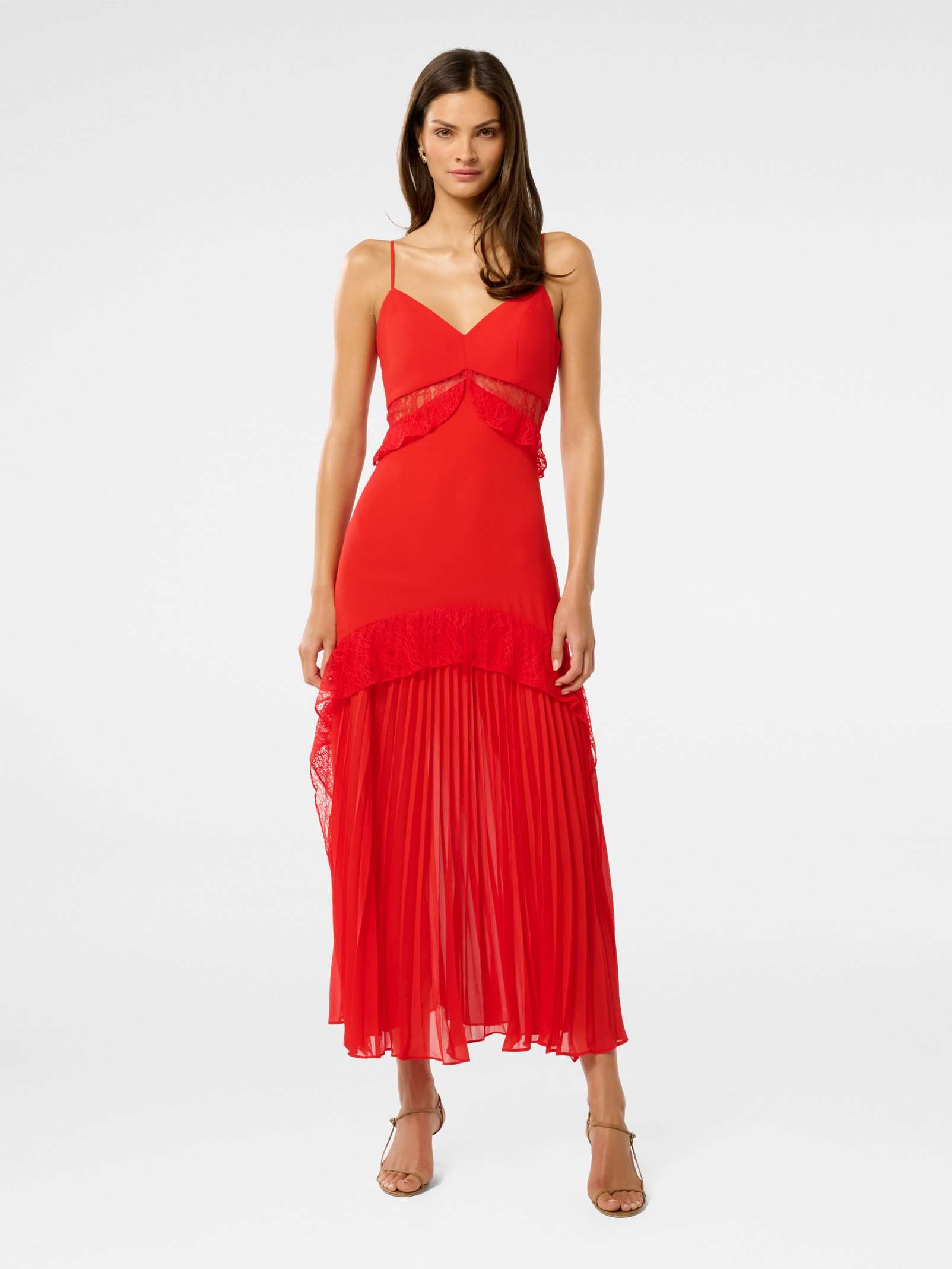 strapless open back dress PLEATS ON PLEATS MAXI main image 1