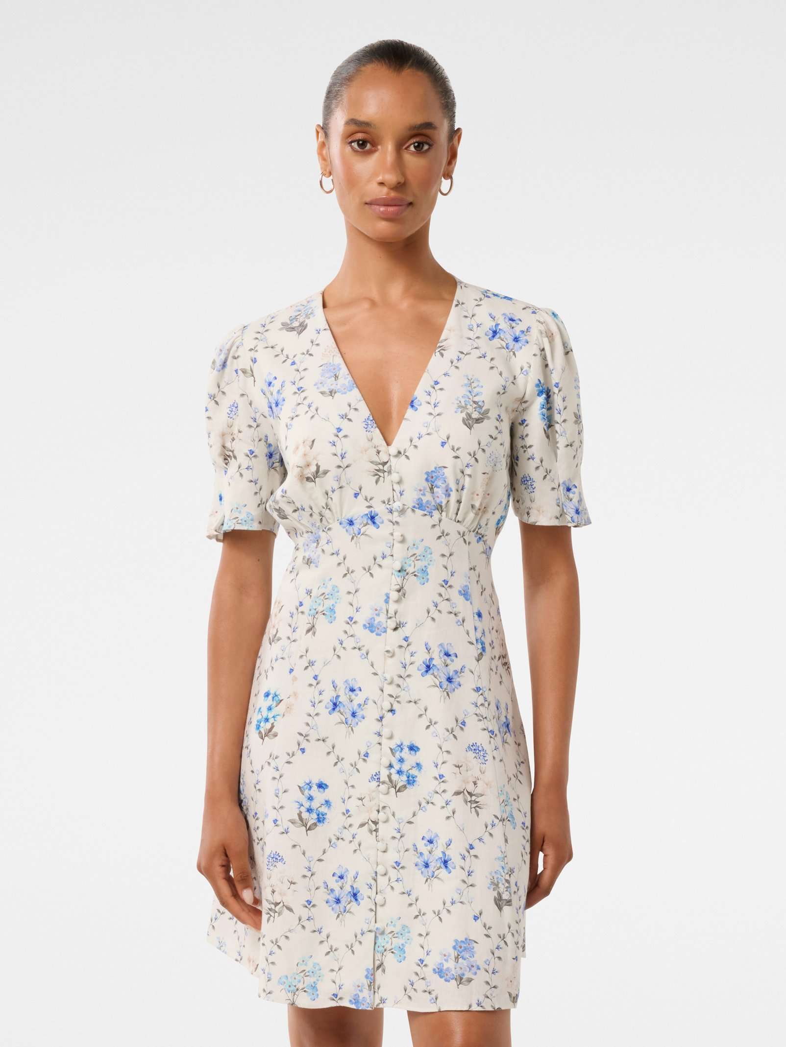 Berna Petite Printed Mini Dress