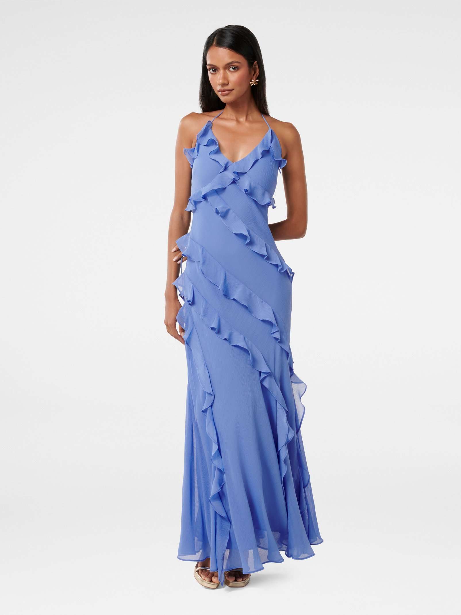 Kimberley Petite Low Back Ruffle Dress Kimberley Petite Low Back Ruffle Dress
