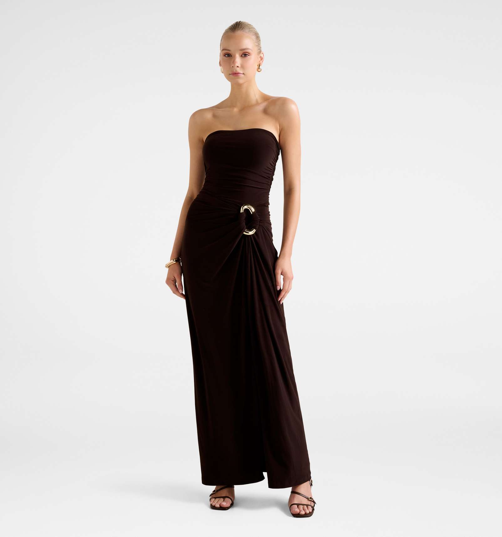Keely Strapless Jersey Maxi Dress