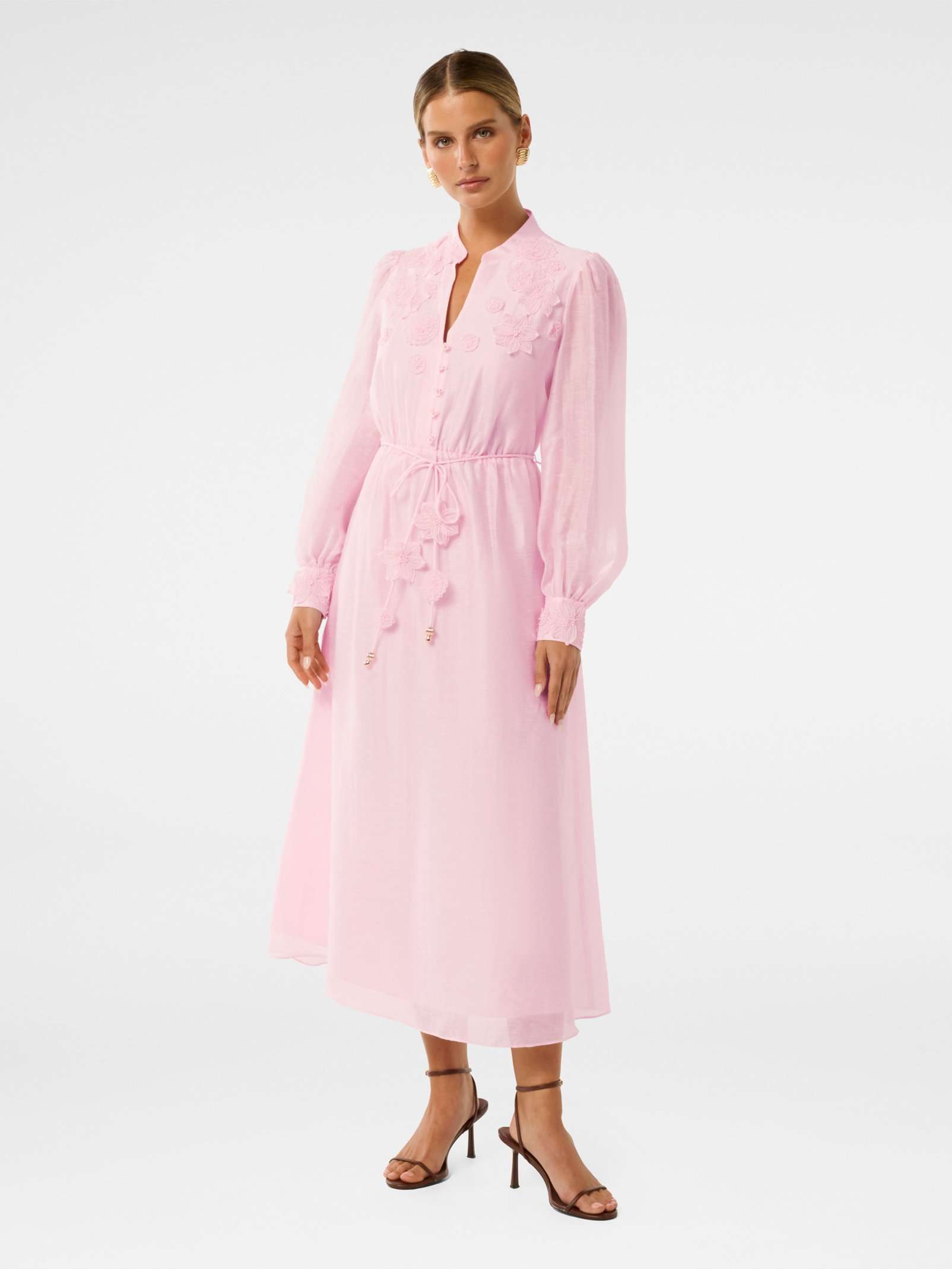 Yasmin Petite Floral Detail Midi Dress Yasmin Petite Floral Detail Midi Dress