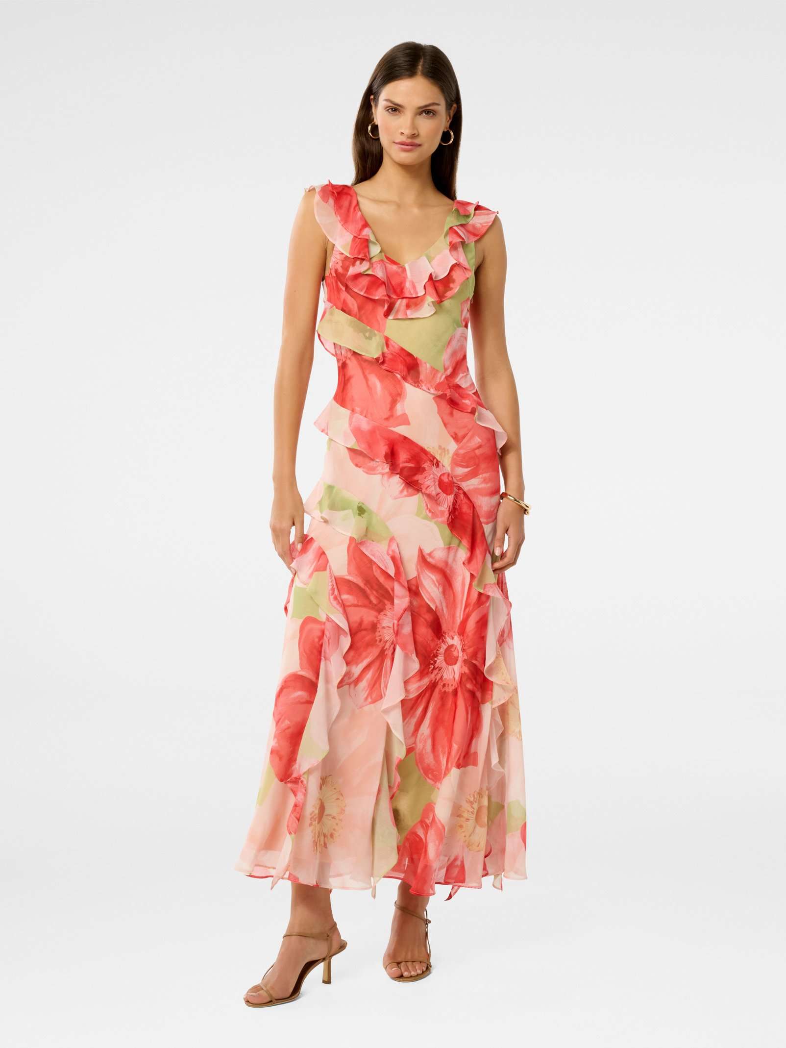 Olive Ruffle Dress