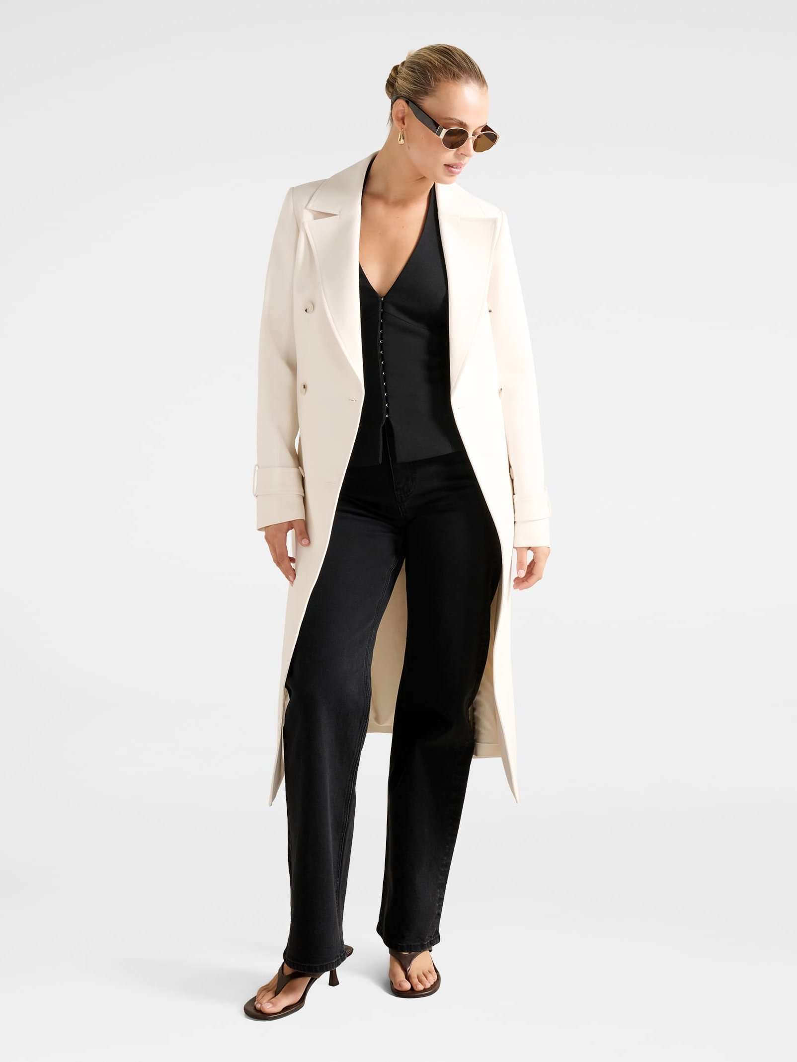 Lydia Crepe Trench