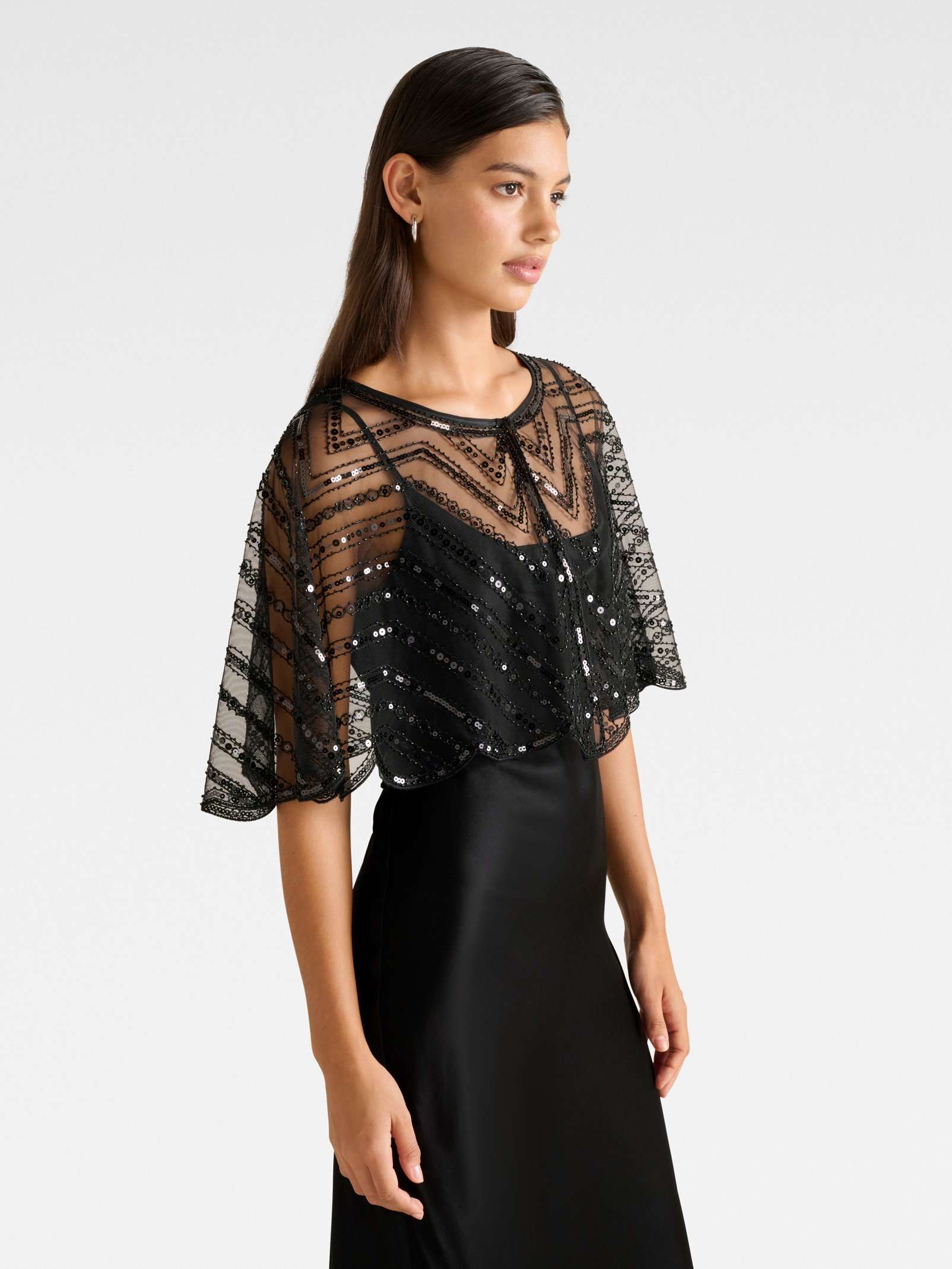 Scarlett Sequin Cape