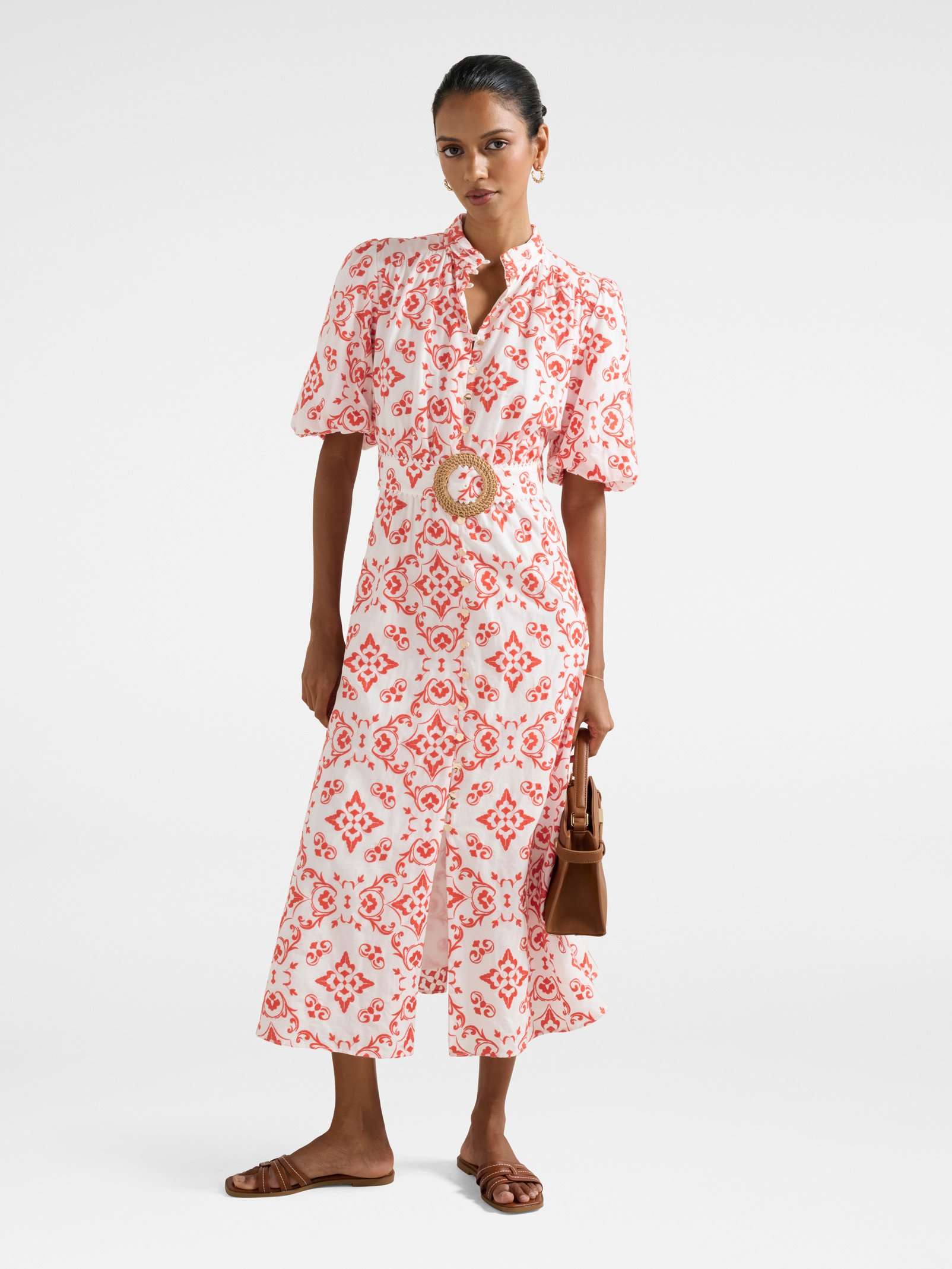 Rhiannon Petite Broderie Midi Dress