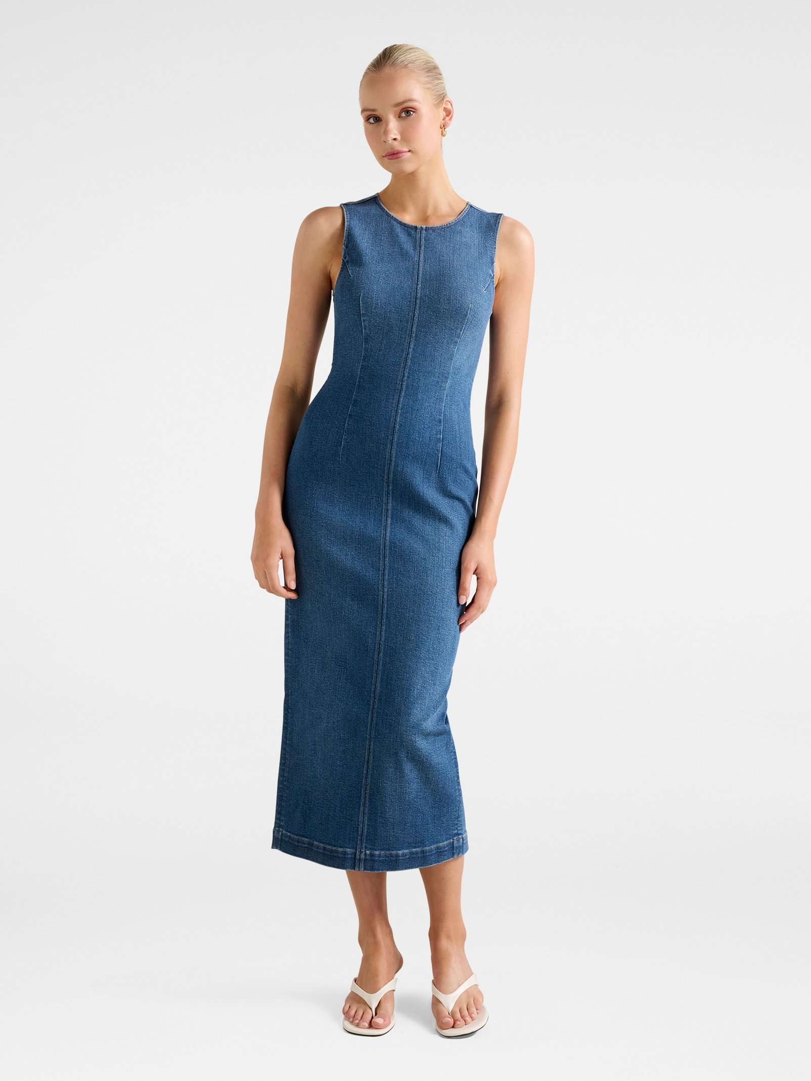 Tara Denim Midi Dress