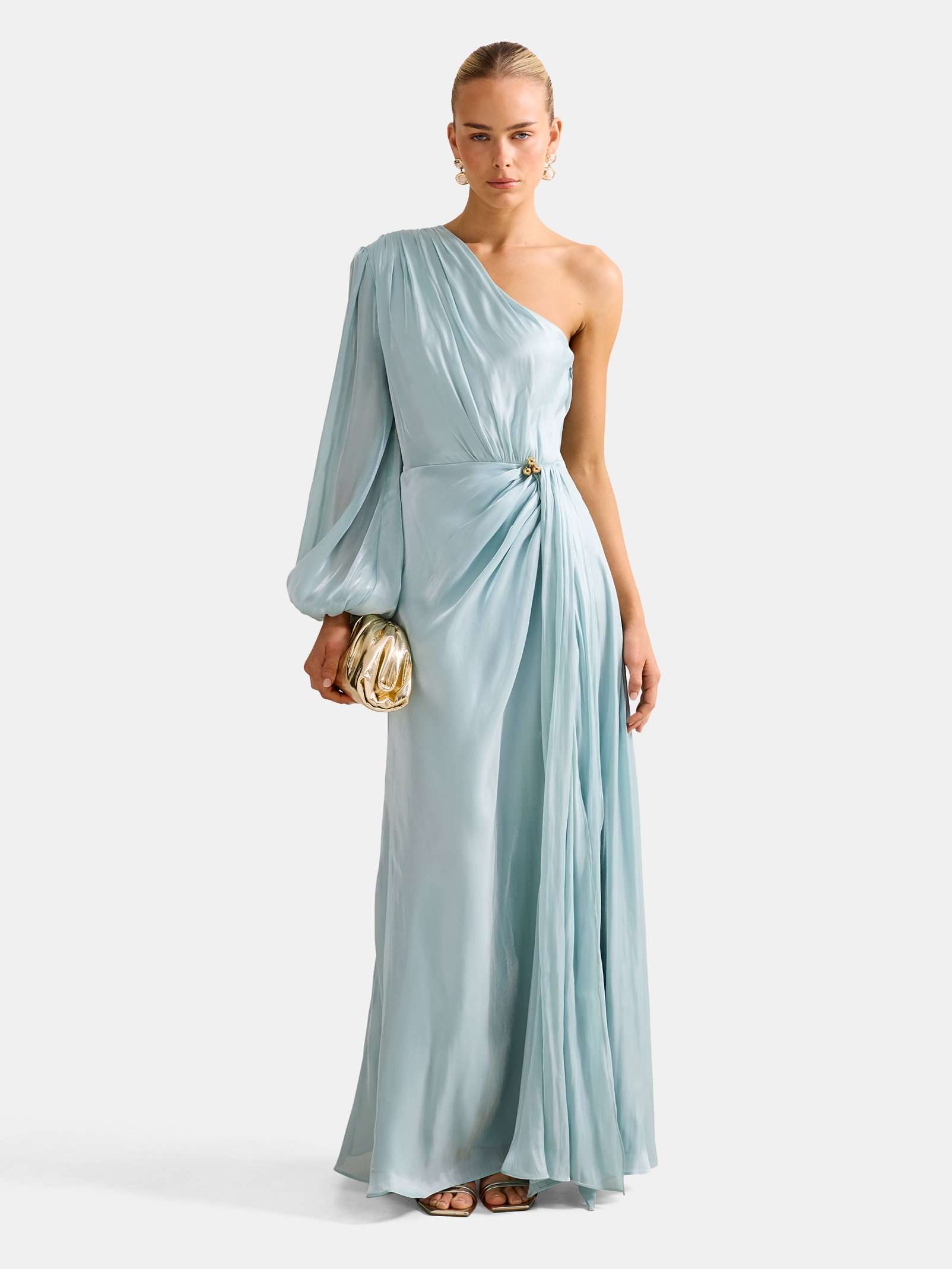 Neve One Shoulder Draped Gown
