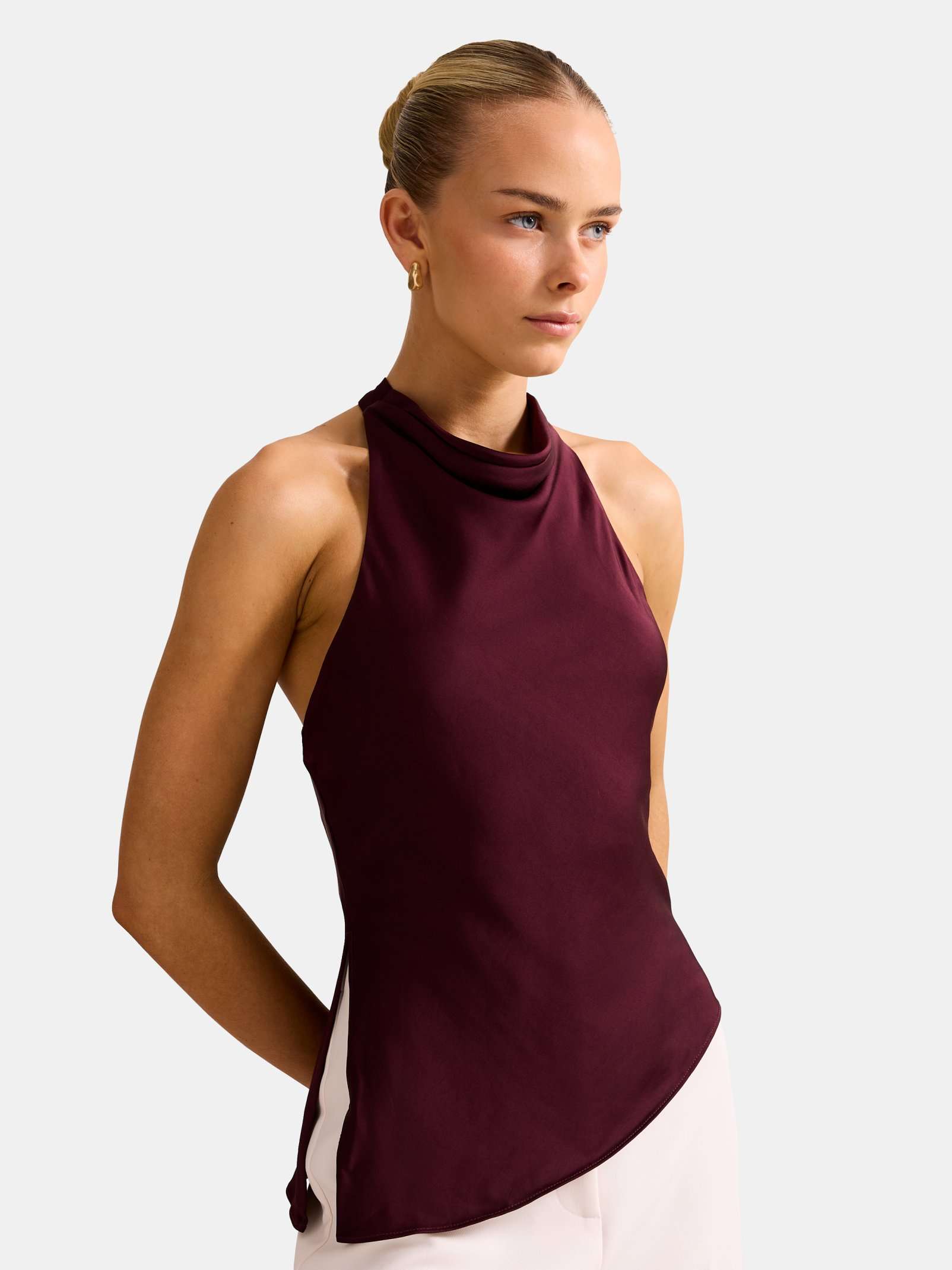 Skyler Halter Satin Top