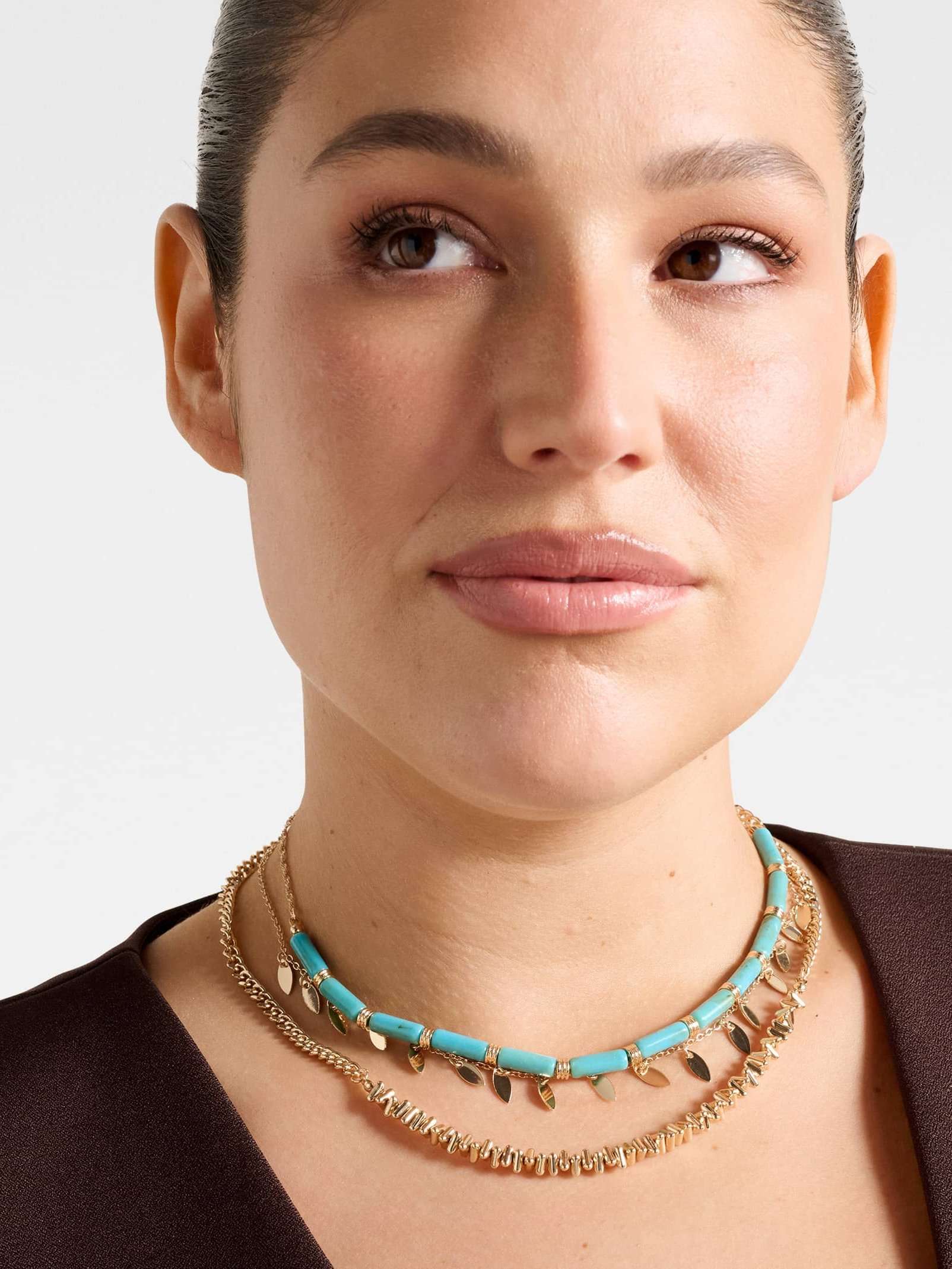 Signature Palmer Layered Stone Necklace