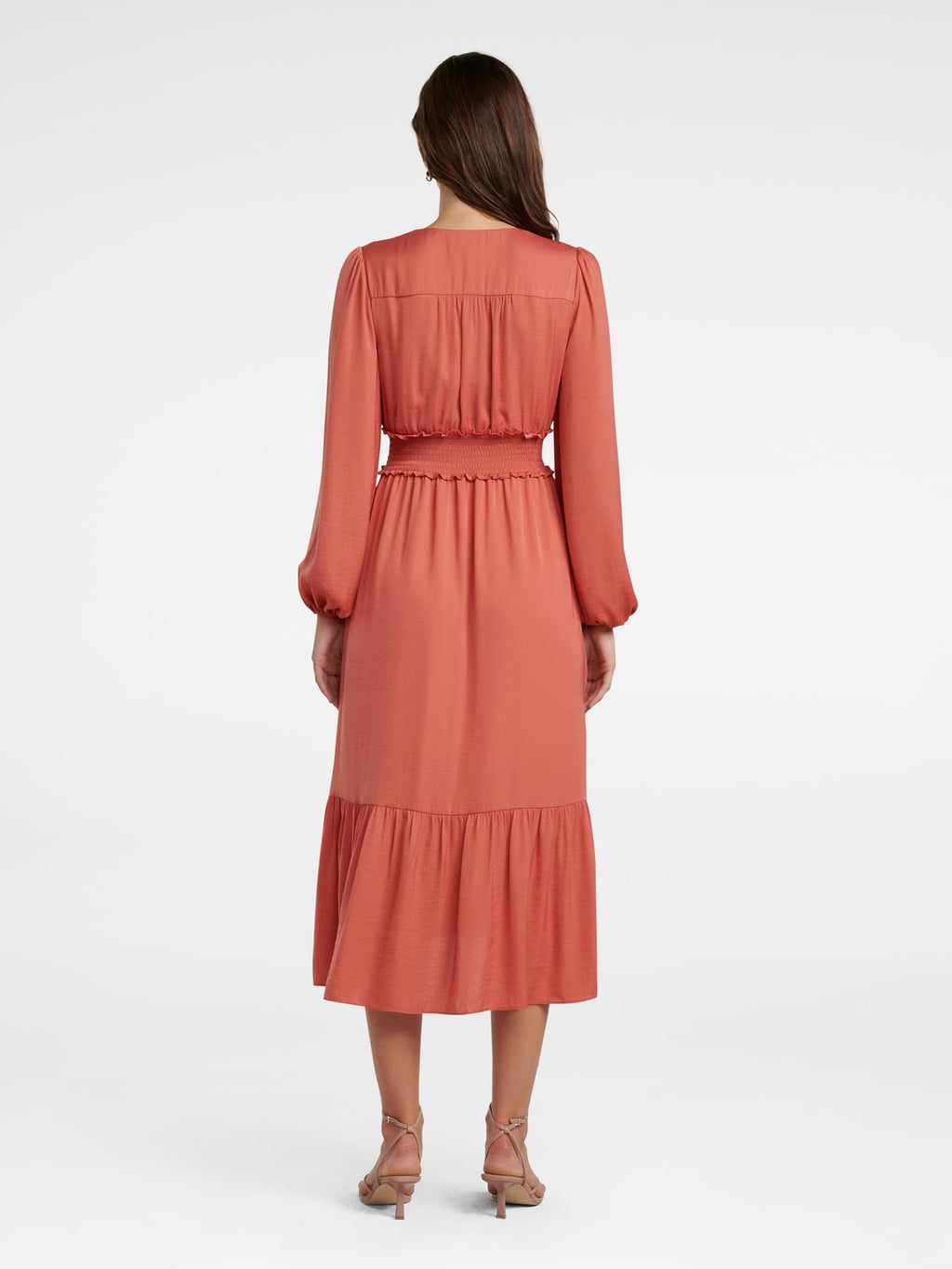 Eloise Long Sleeve Tiered Midi Dress