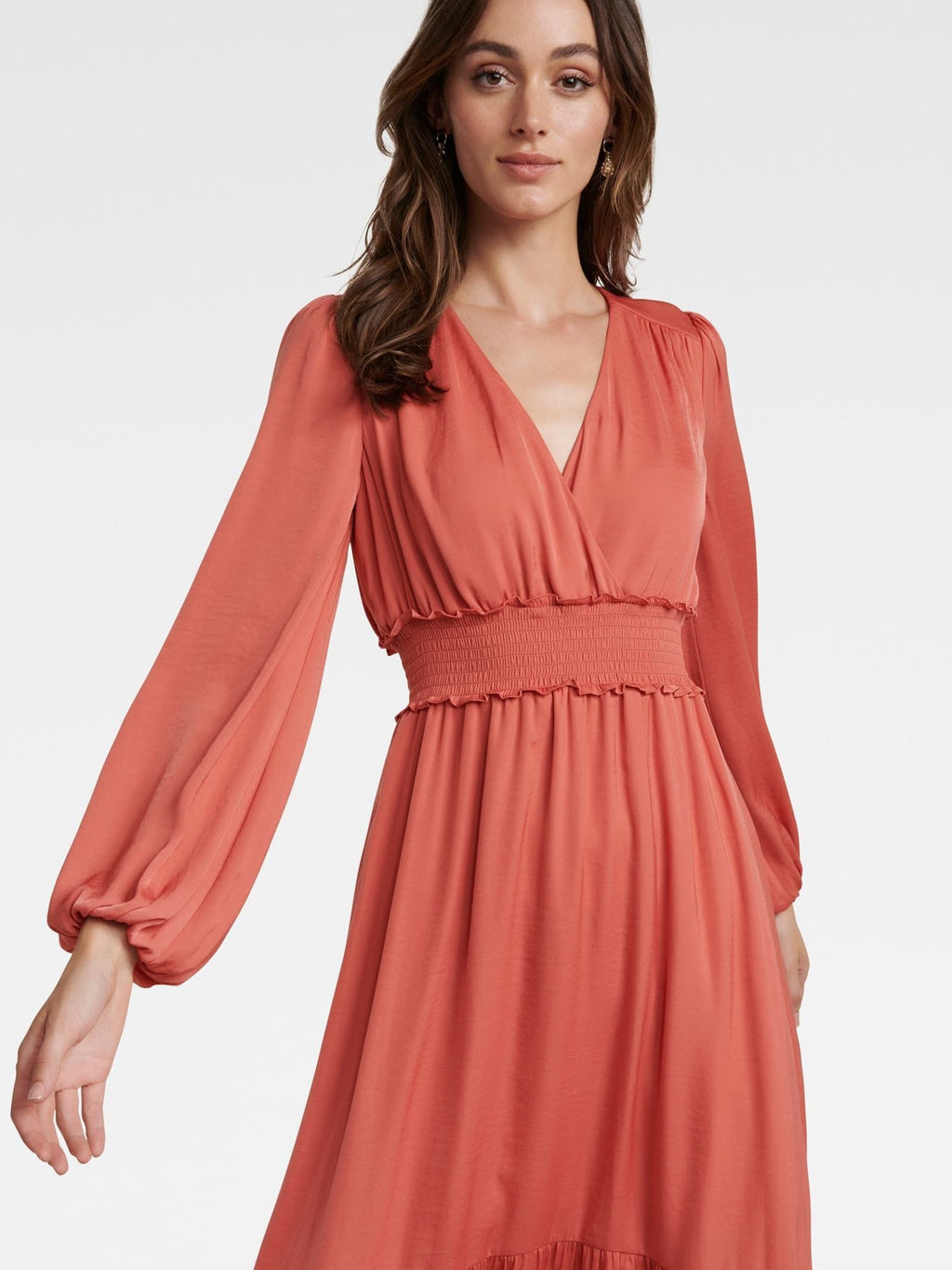 Eloise Long Sleeve Tiered Midi Dress