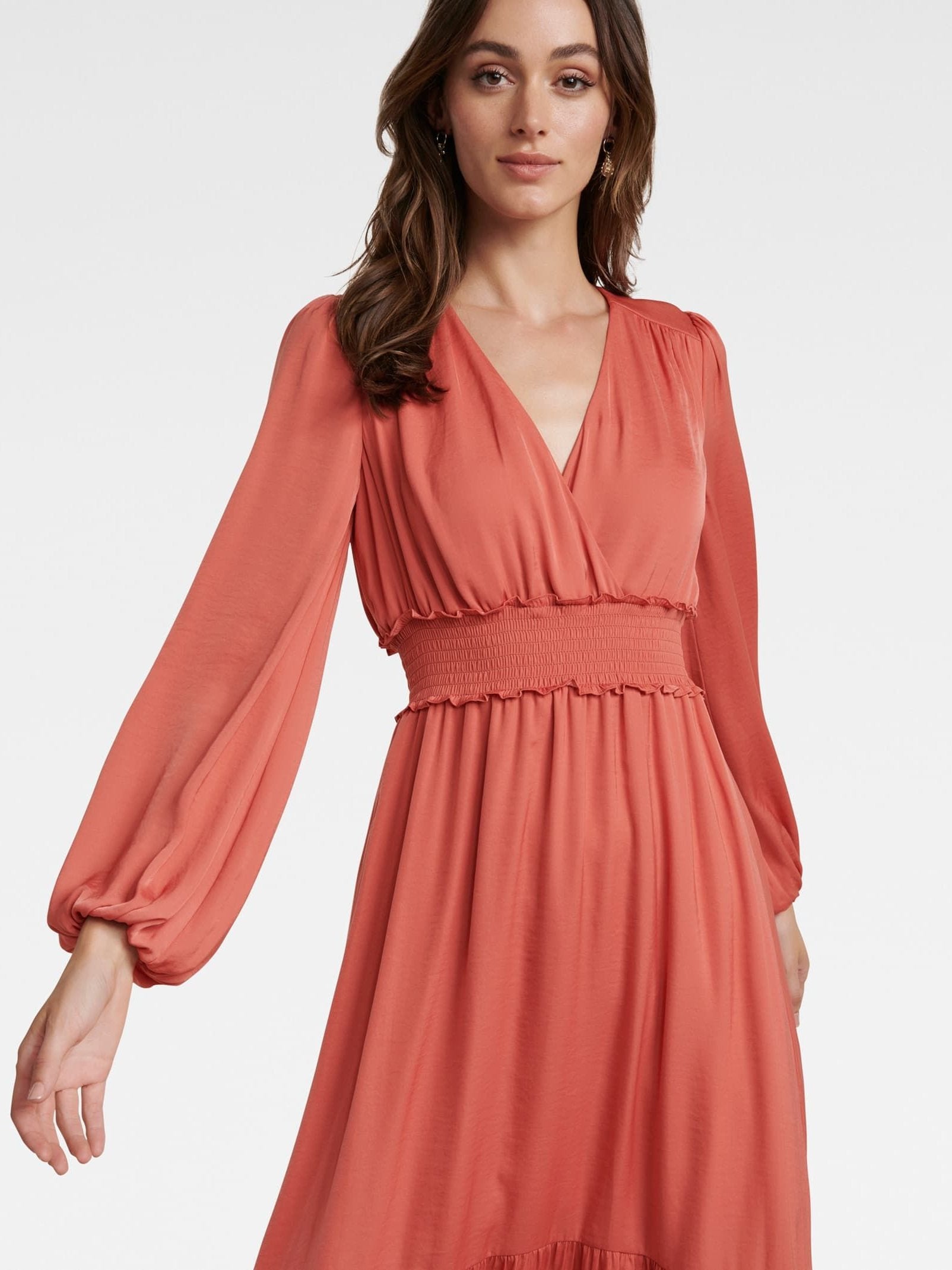Eloise Long Sleeve Tiered Midi Dress