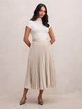 Ester Satin Pleated Skirt