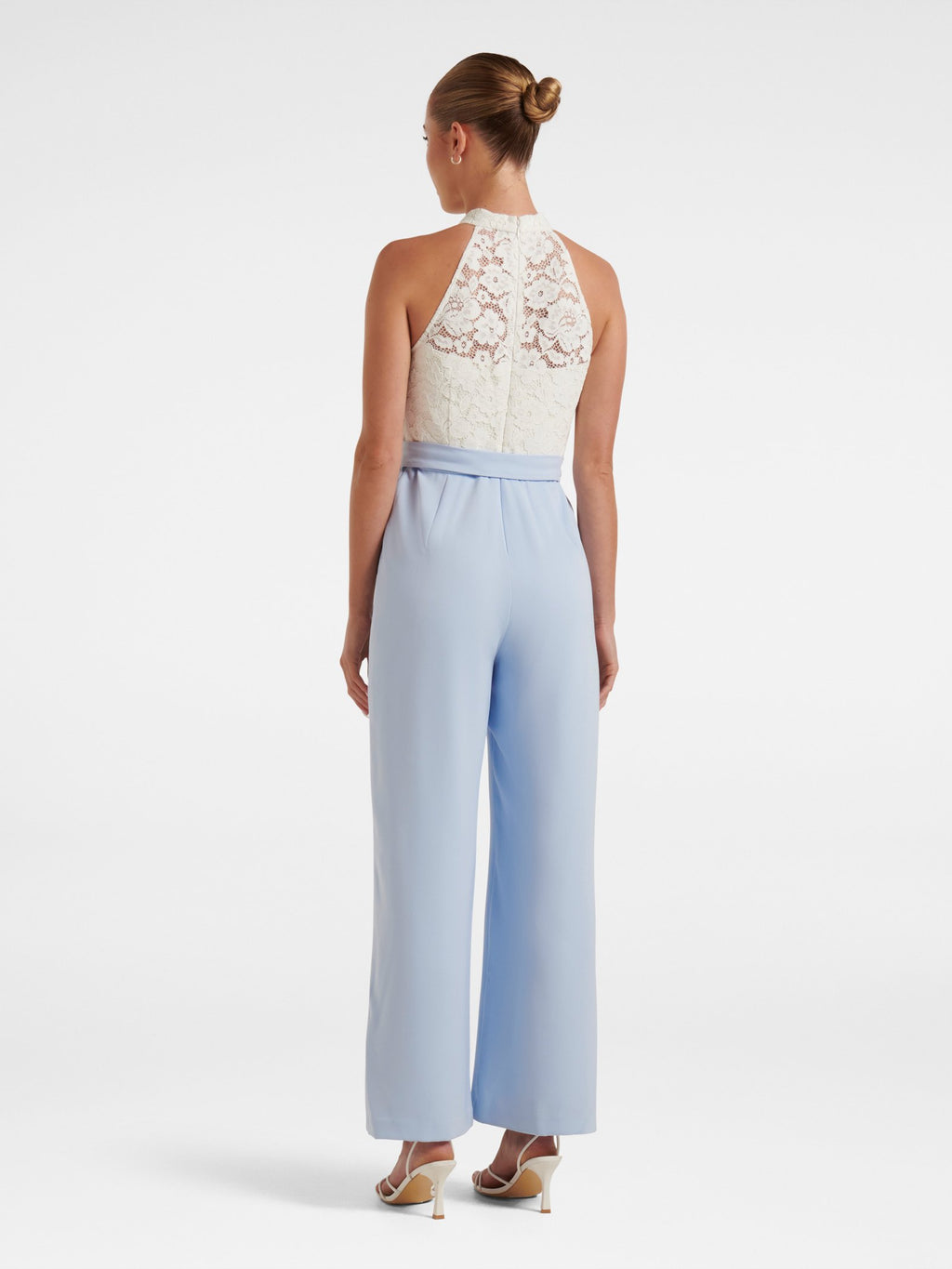 Clara Petite Lace Halter Jumpsuit
