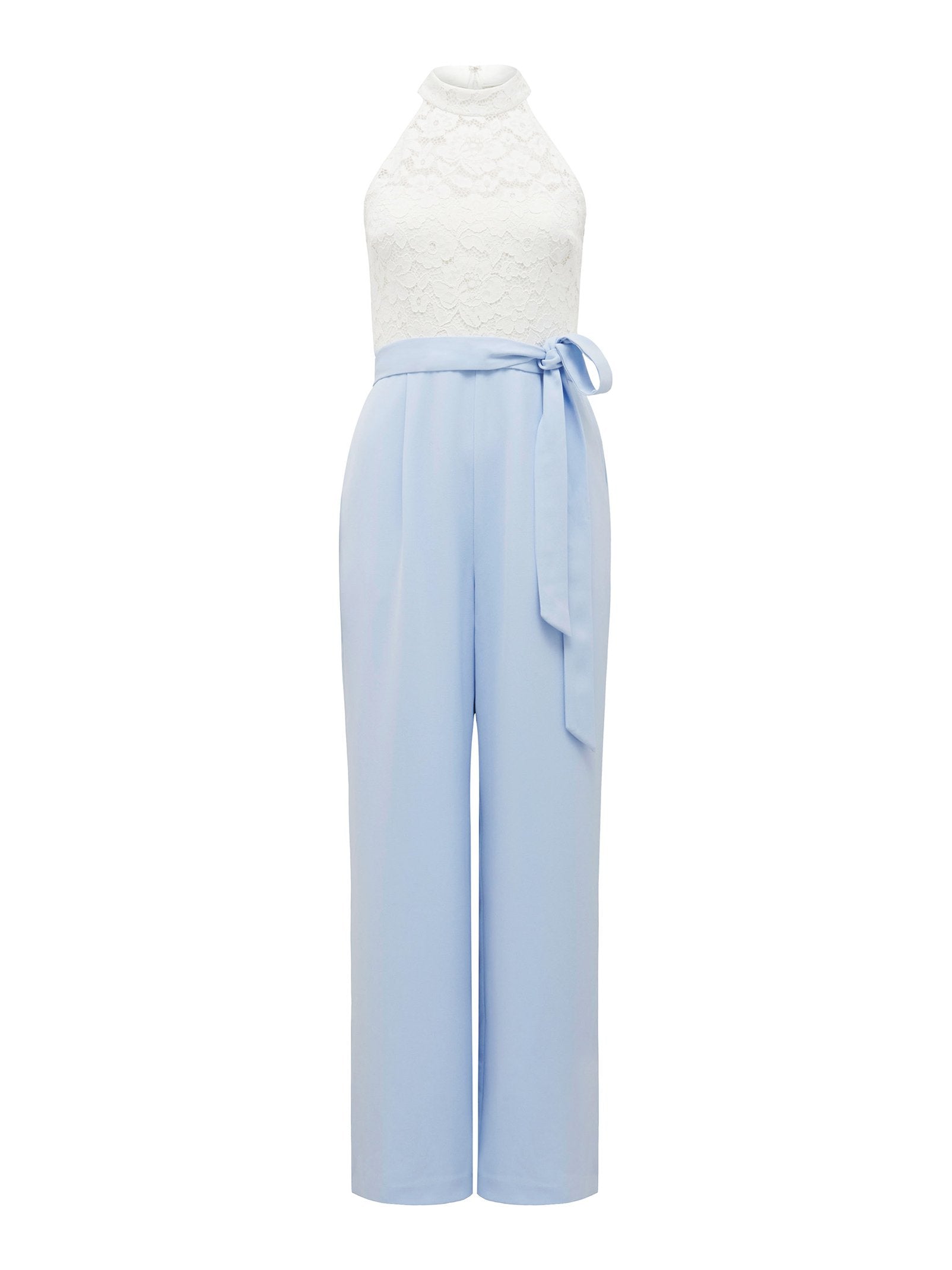 Clara Petite Lace Halter Jumpsuit