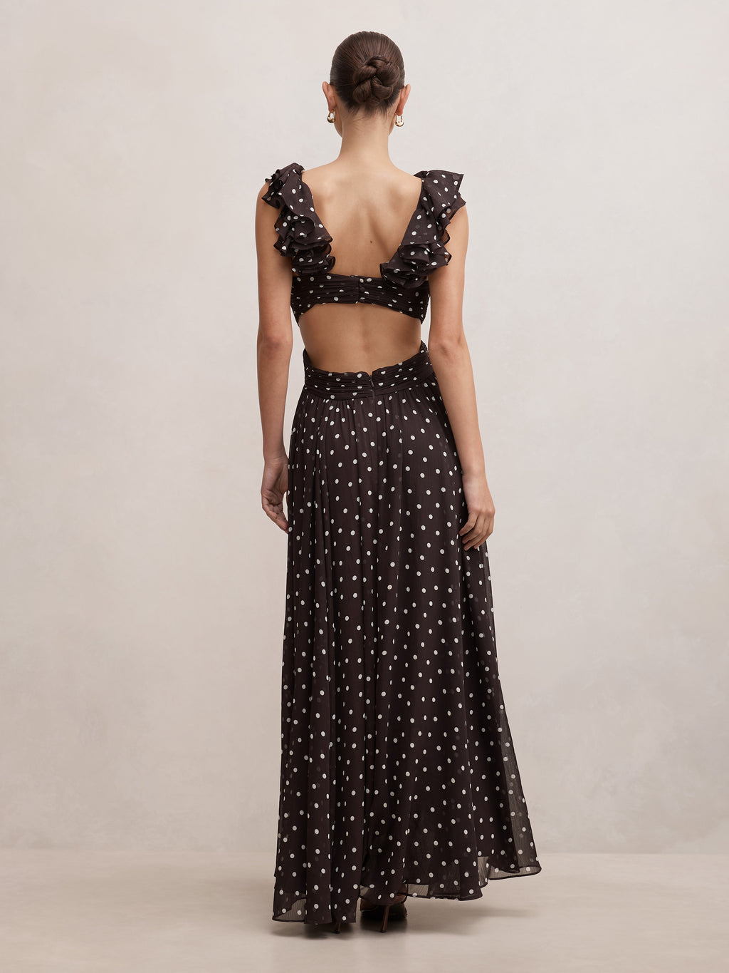 Selena Ruffle Shoulder Maxi
