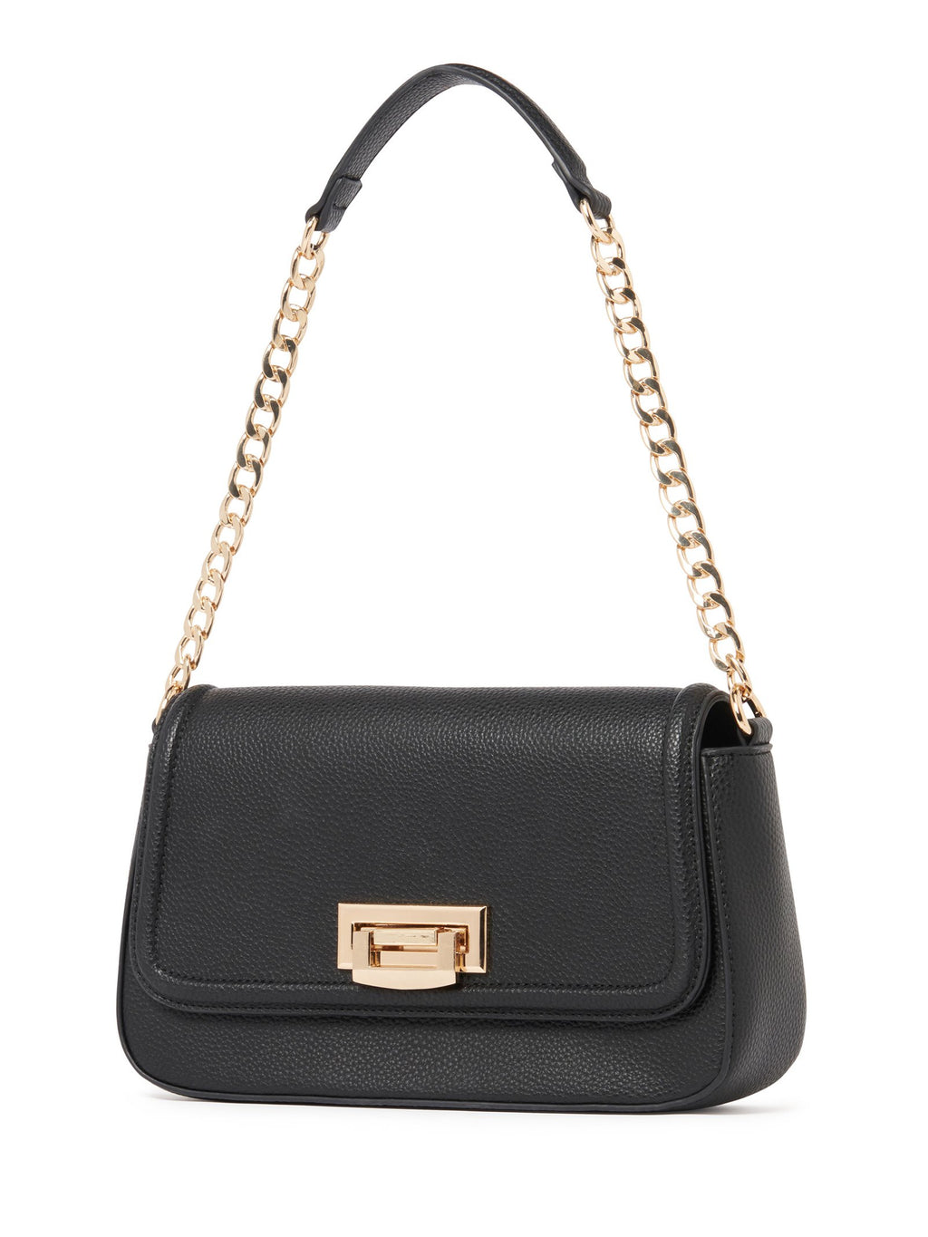 Indigo Lock Chain Shoulder Bag