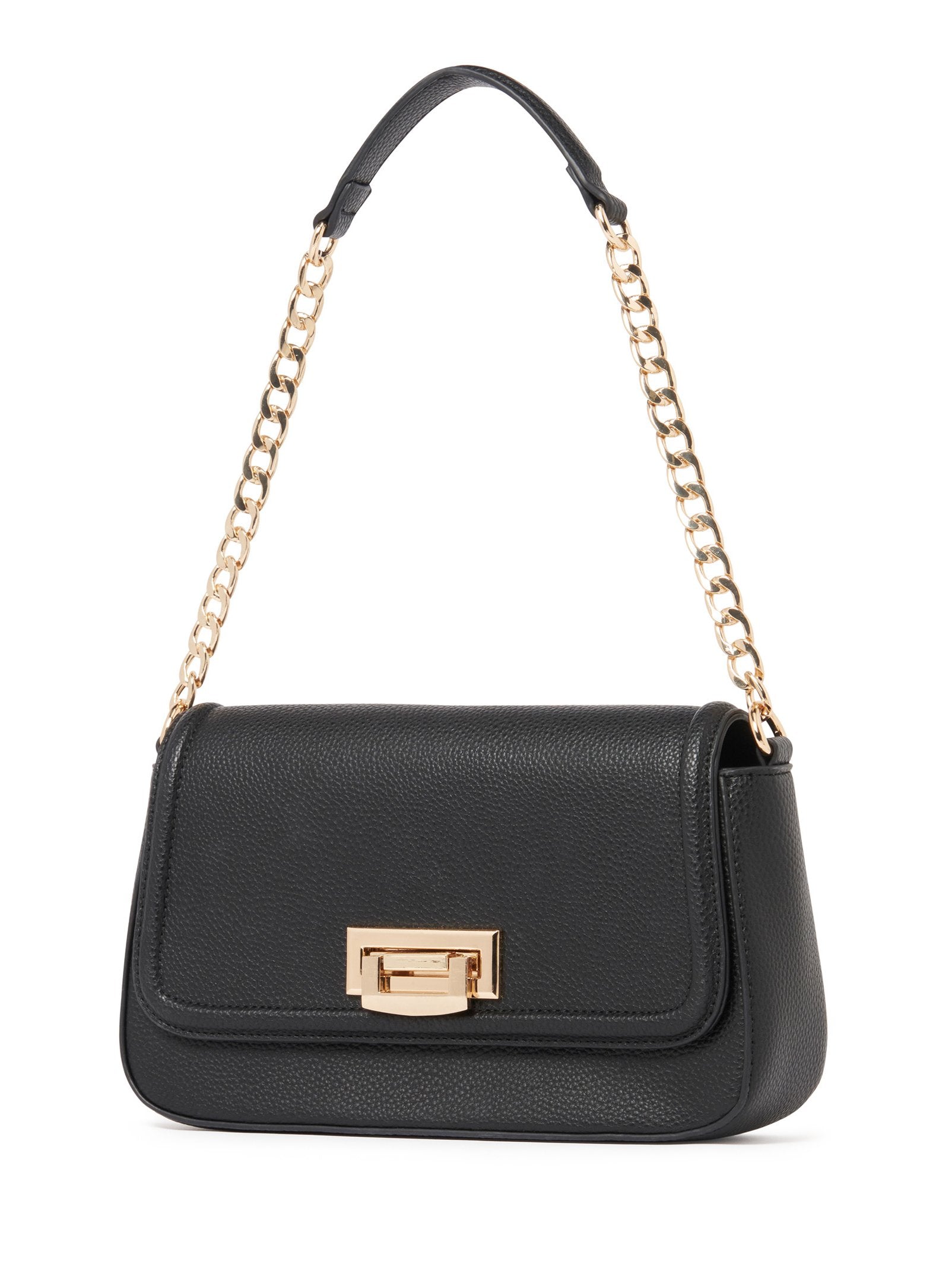Indigo Lock Chain Shoulder Bag