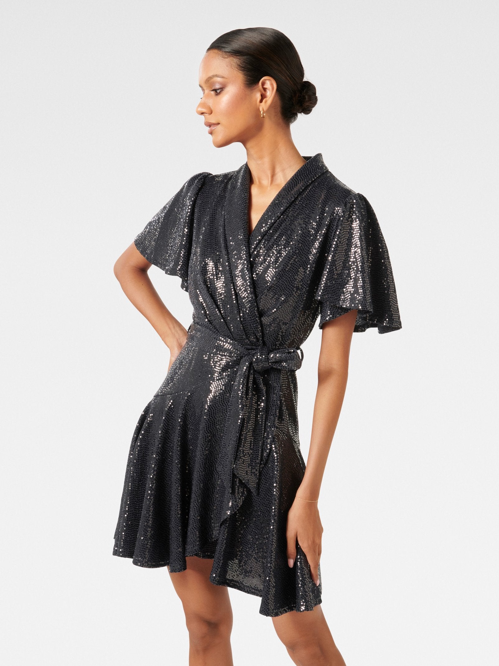 Lola Petite Sequin Skater Mini Dress