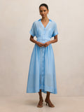 Judith Petite Shirt Midi Dress