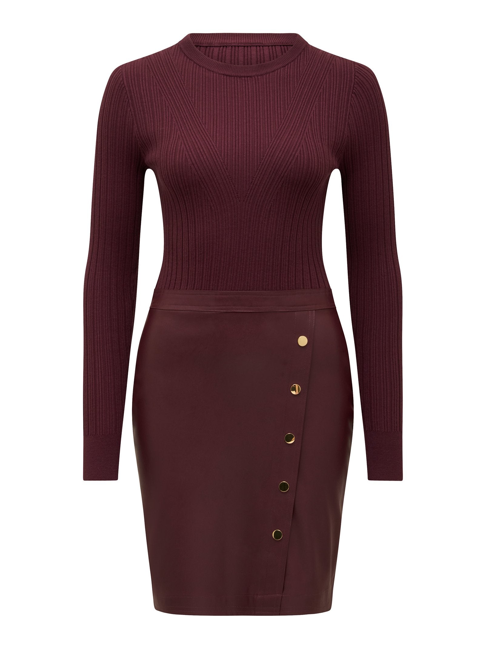  Lara Pu Mixed Mini Dress