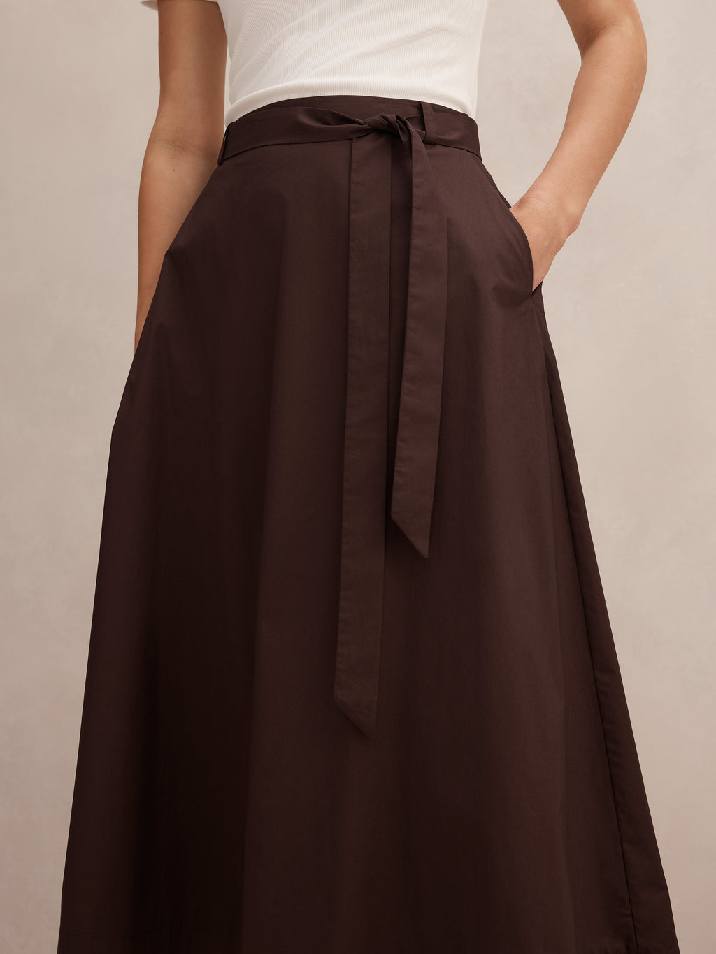 Madeleine Belted Midi Skirt