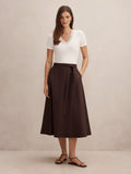 Madeleine Belted Midi Skirt
