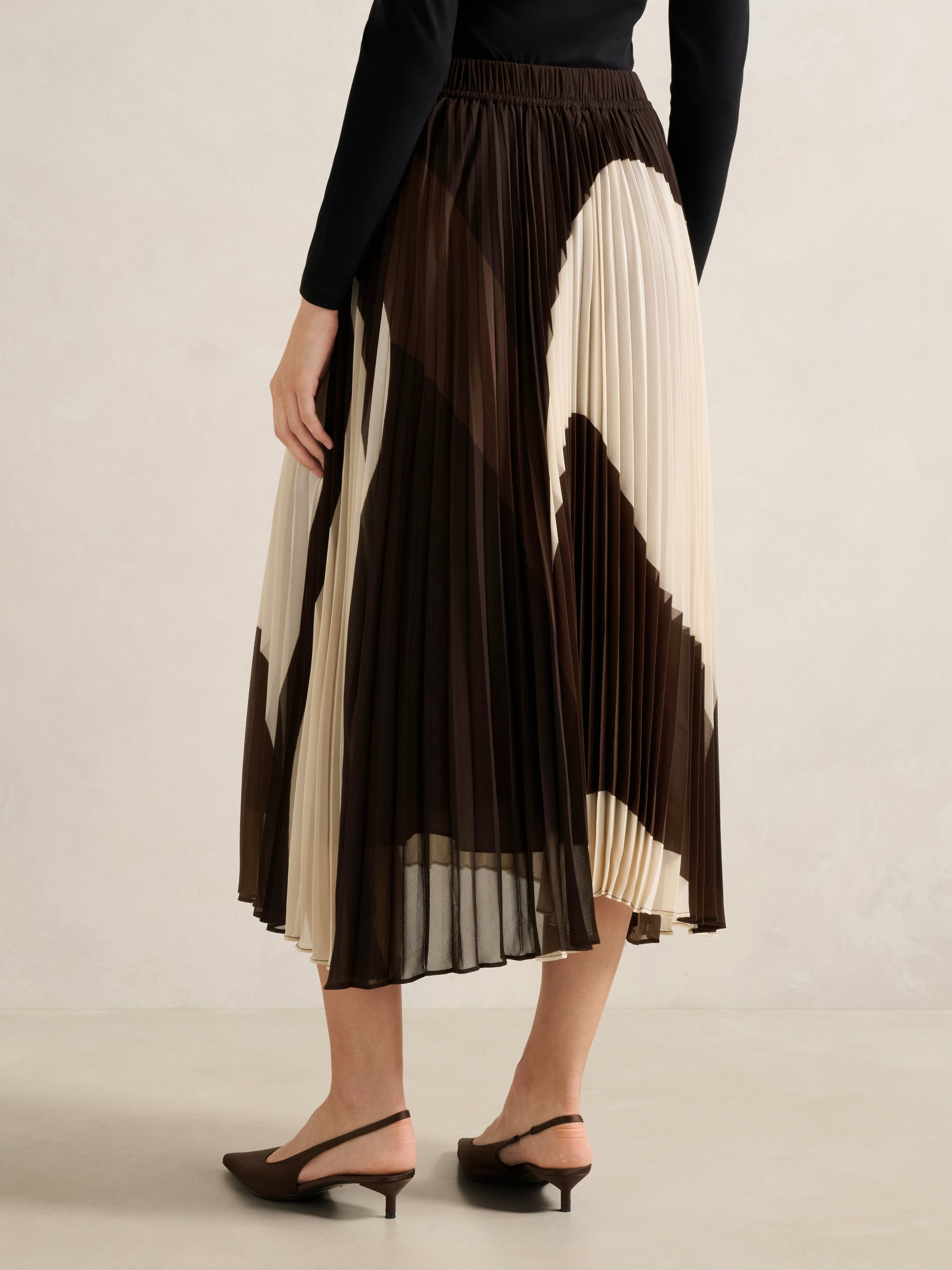 Eva Pleated Midi Skirt