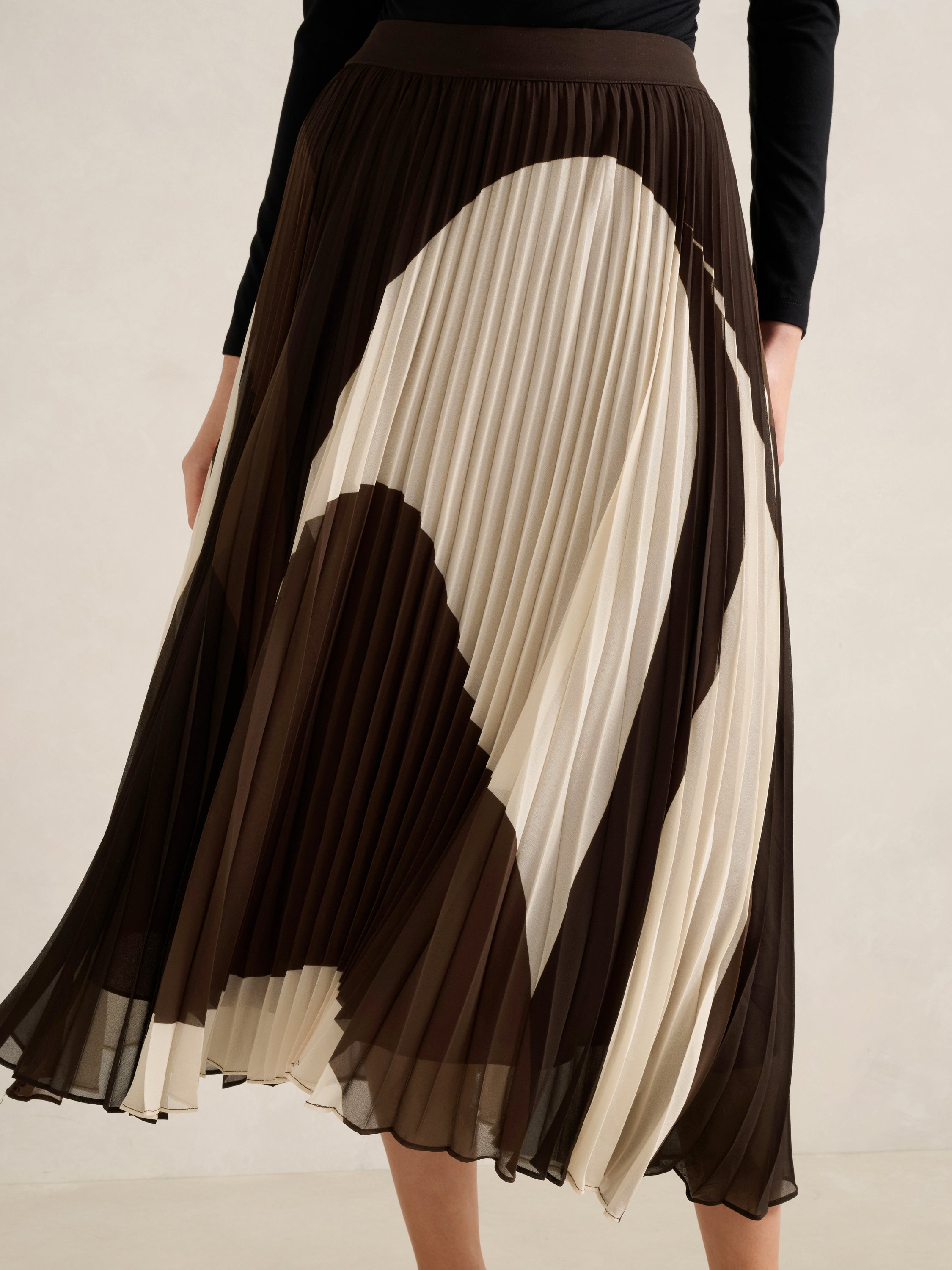 Eva Pleated Midi Skirt