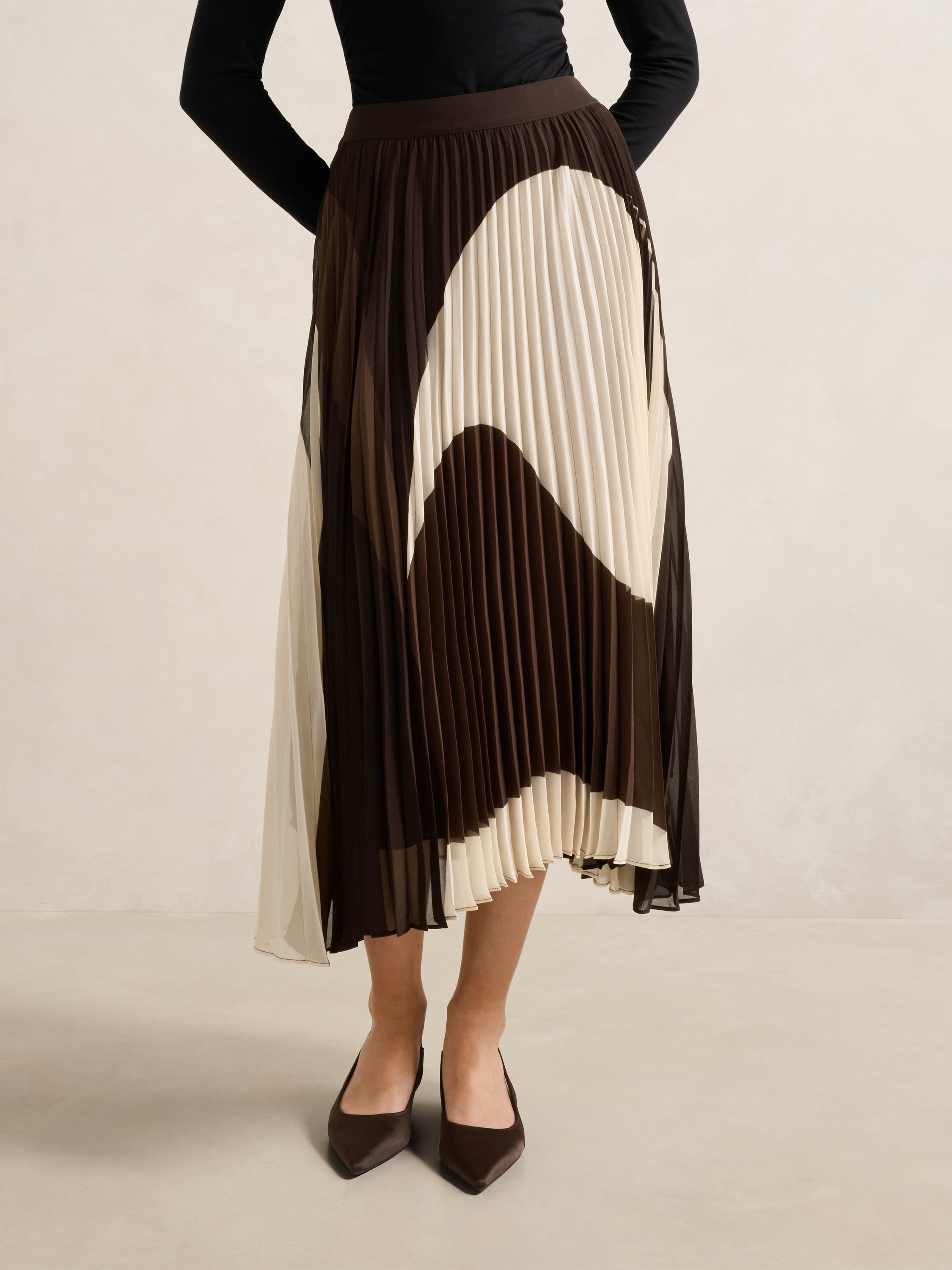 Eva Pleated Midi Skirt