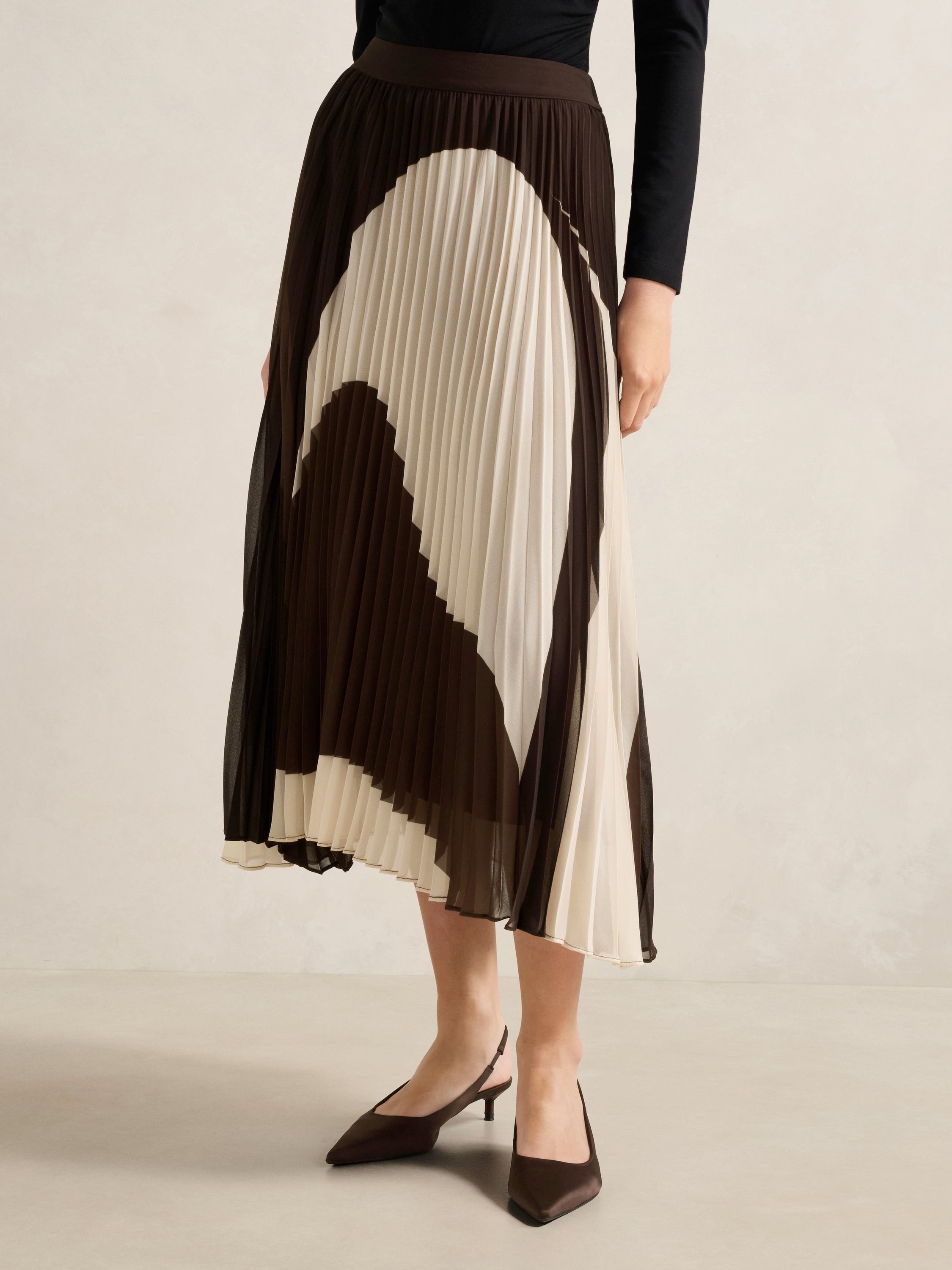 Eva Pleated Midi Skirt