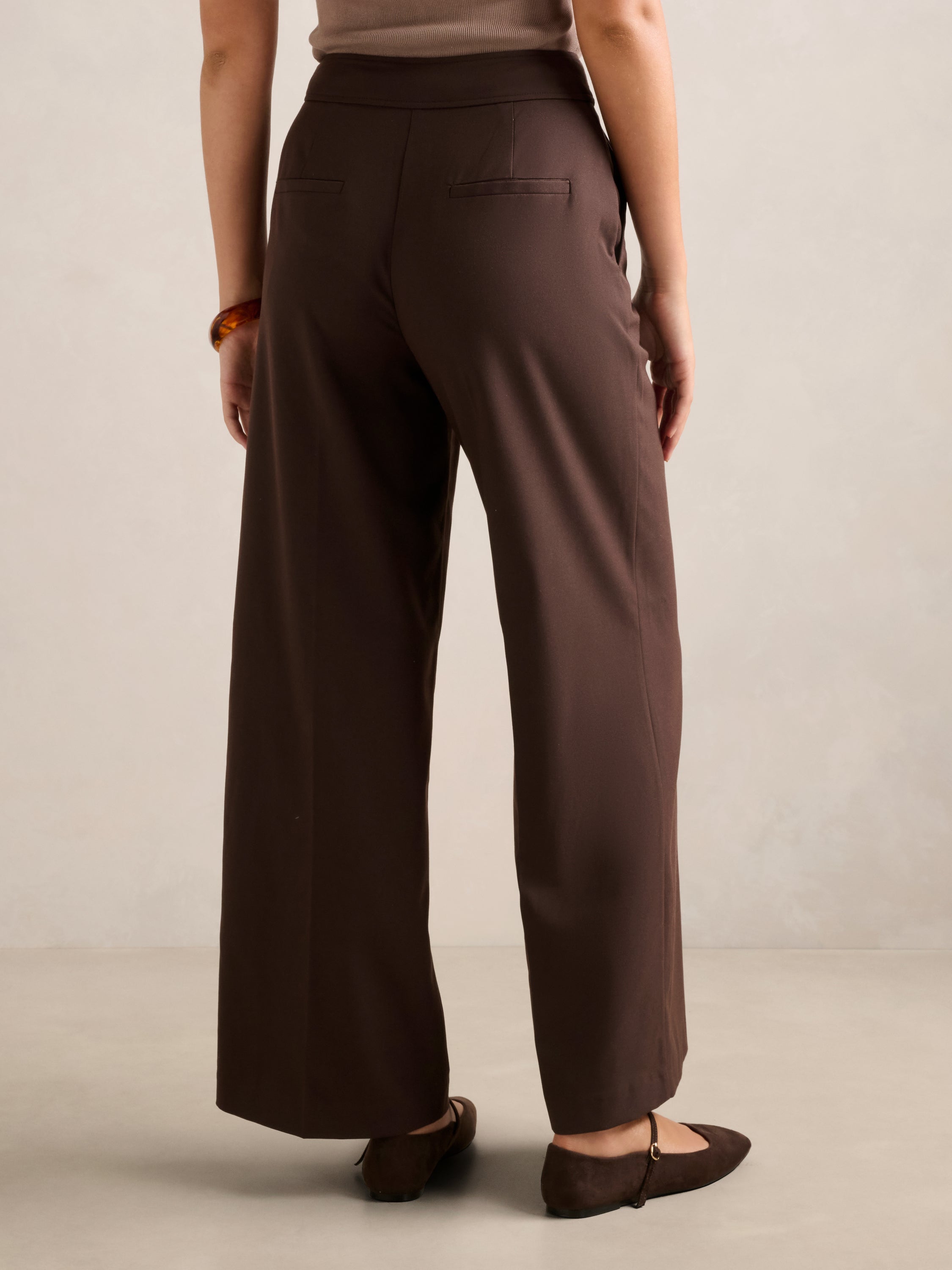 Tyla Button Tab Wide Leg Pant