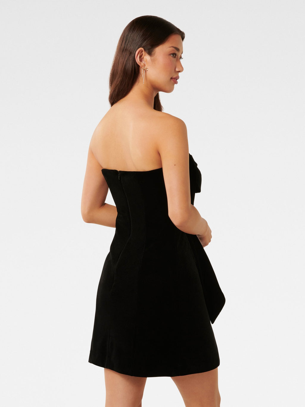  Maia Velvet Bow Mini Dress
