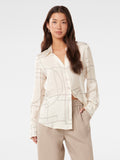 Harvey Notched Neck Satin Shirt