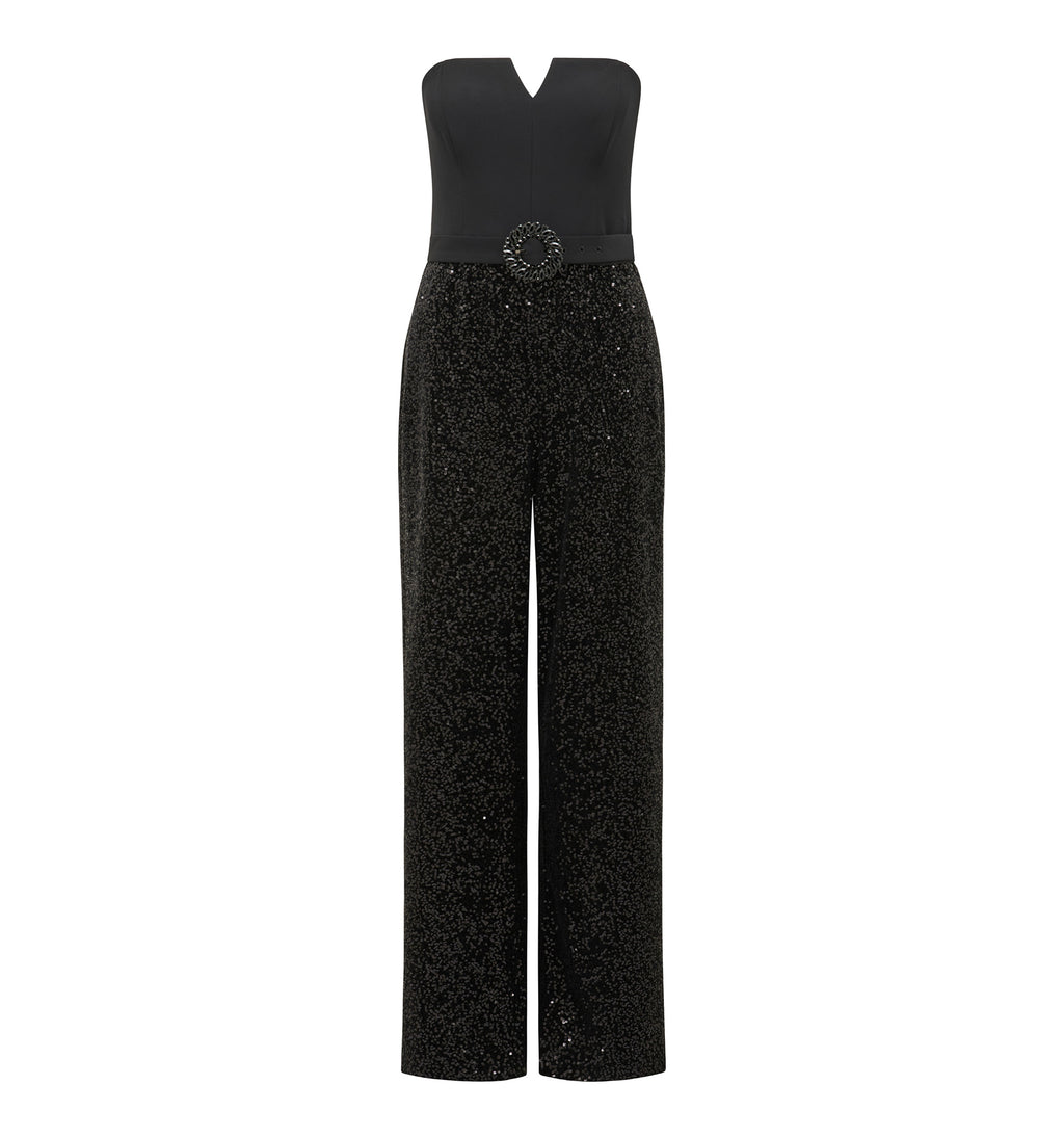 Allie Strapless Sequin Jumpsuit