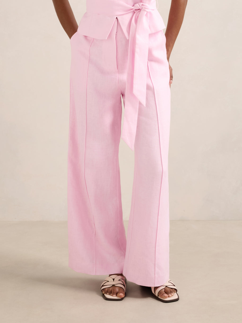 Posey Petite Linen Wide Leg Pant