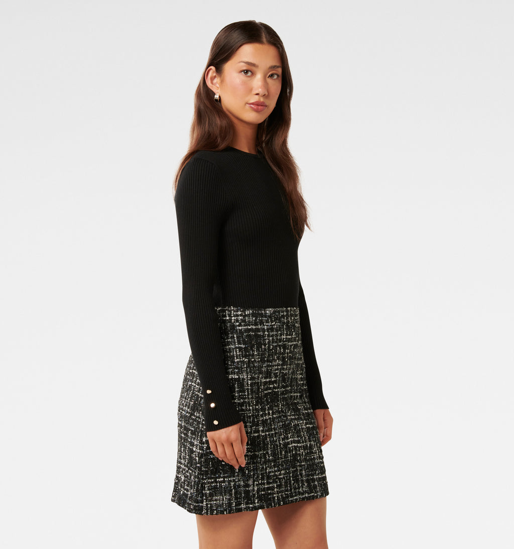 Gina Boucle Knit Mini Dress