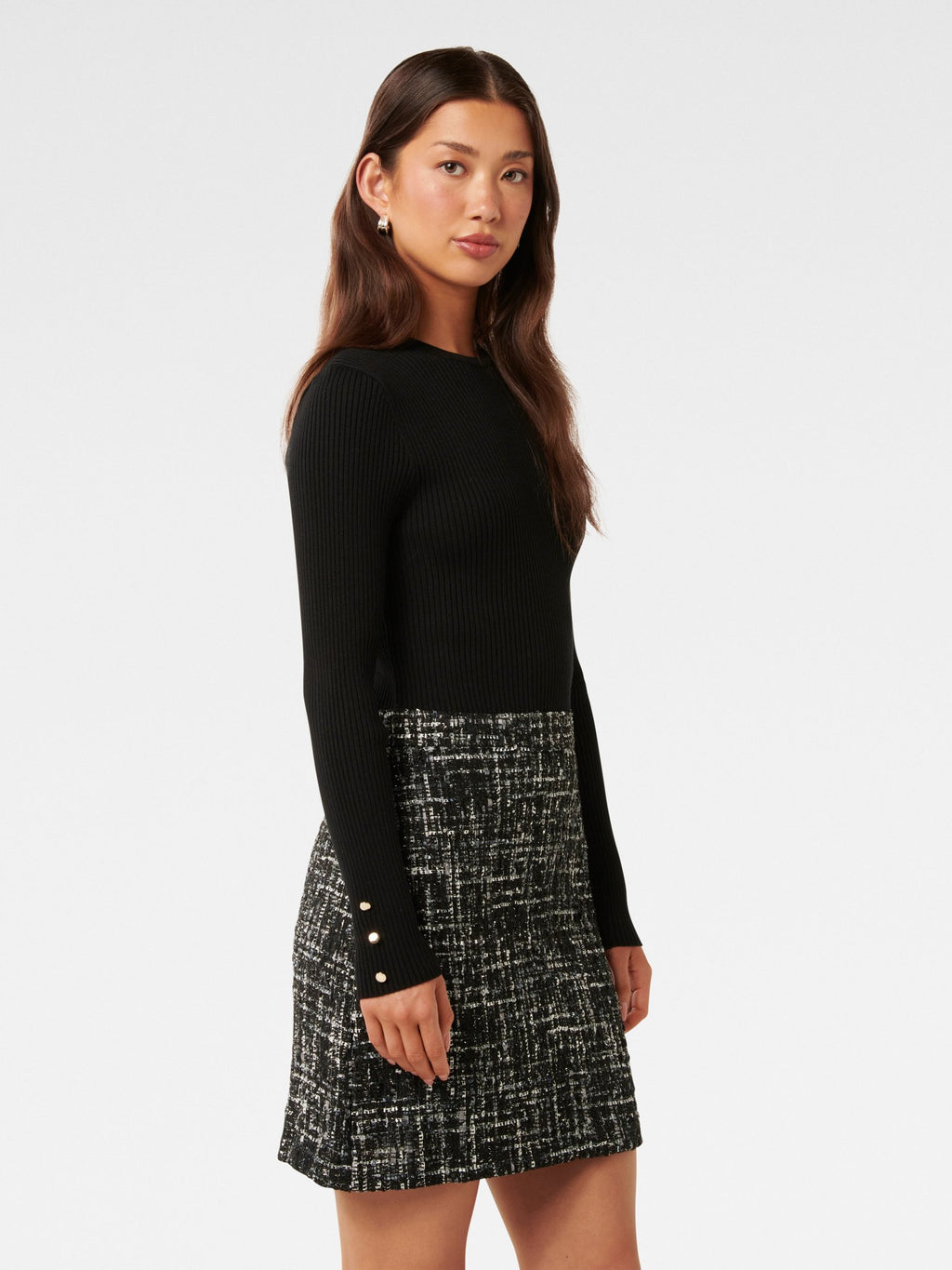  Gina Boucle Knit Mini Dress