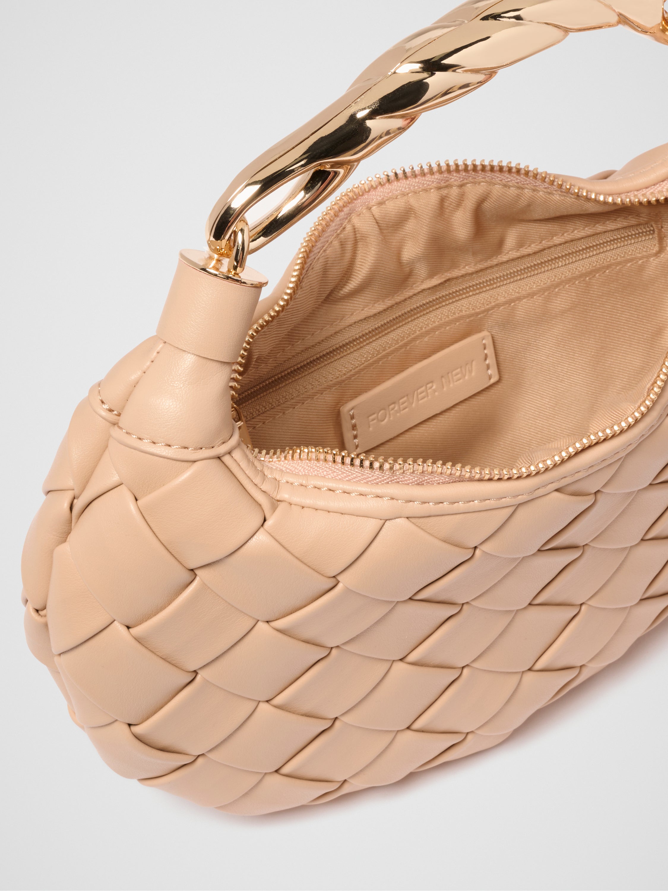Willa Weave Metal Handle Bag