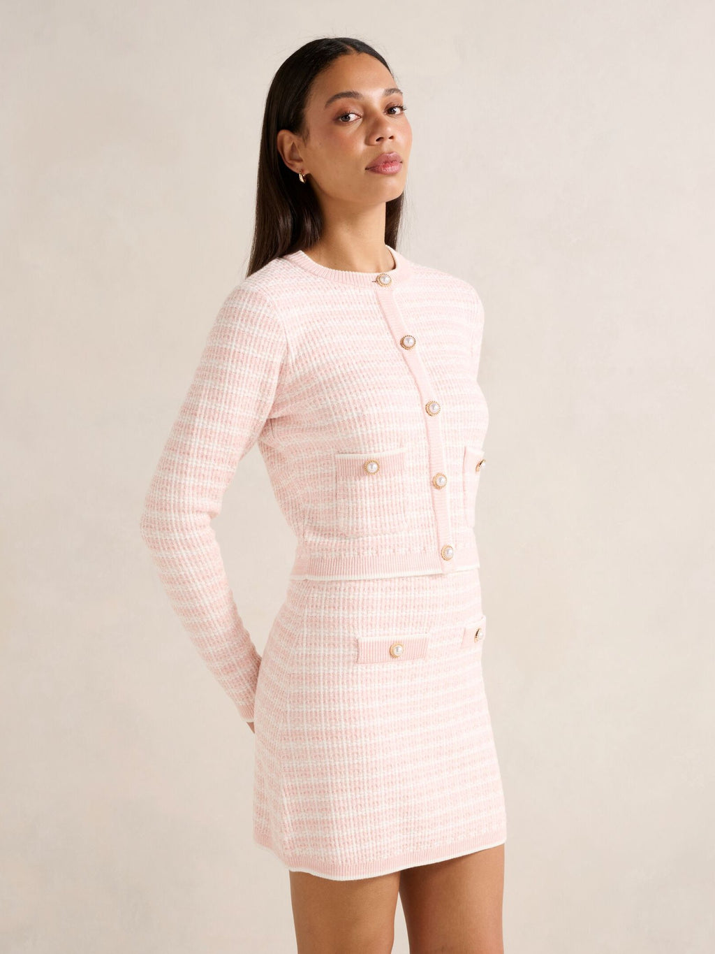 Louise Boucle Knit Cardigan