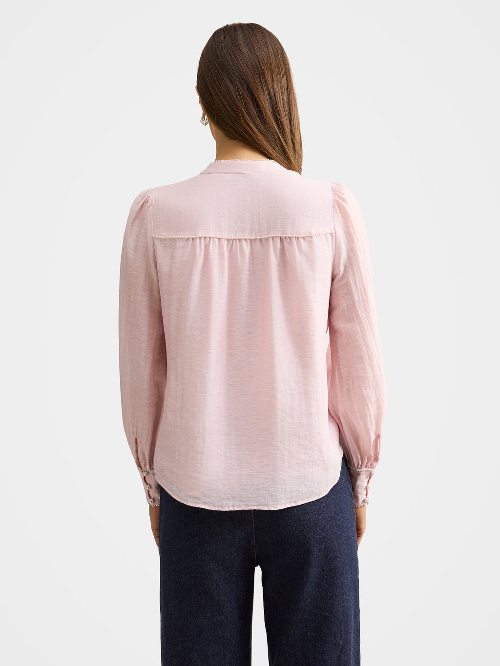 Angelica Pearl Trim Blouse