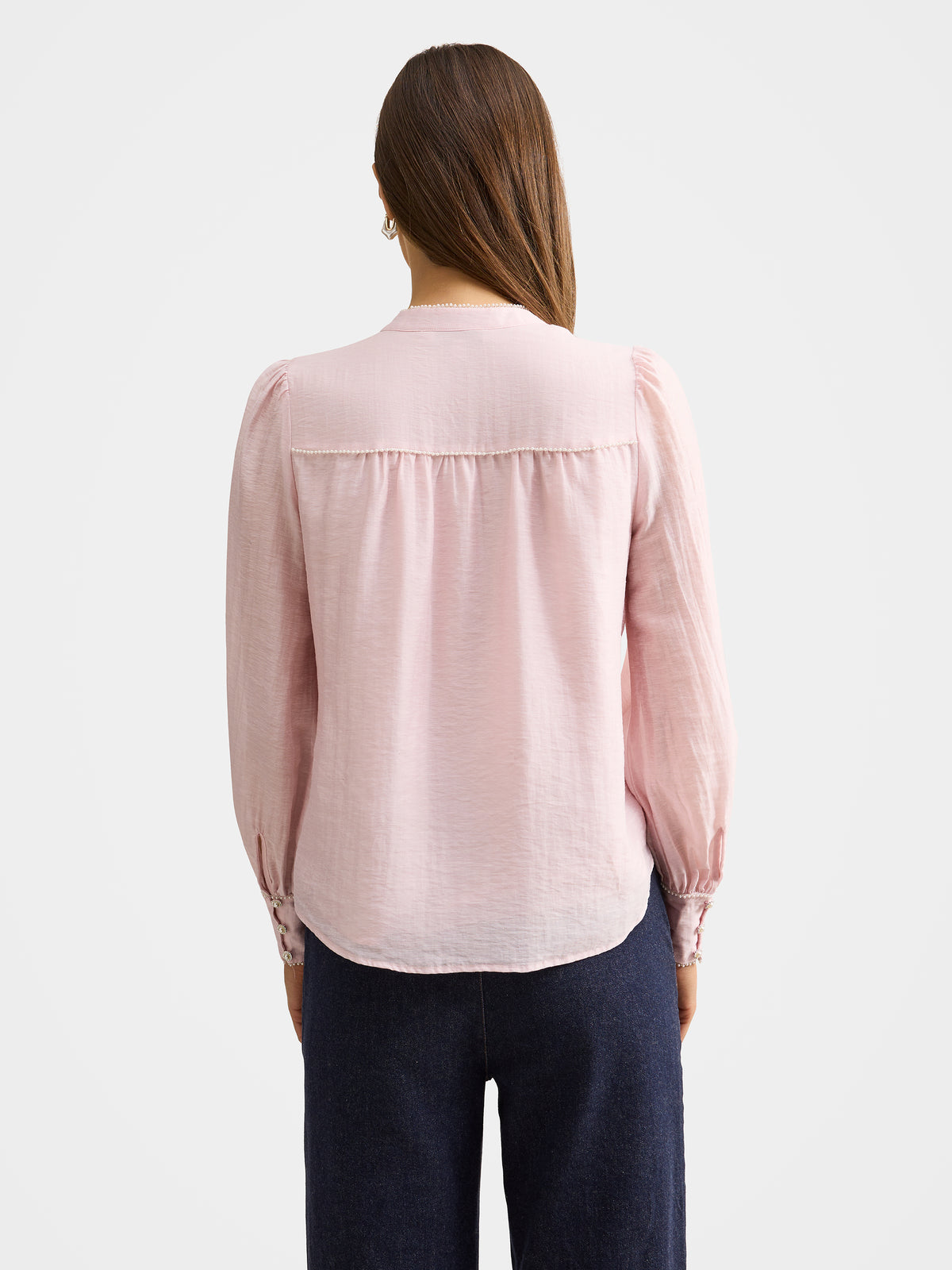 Angelica Pearl Trim Blouse