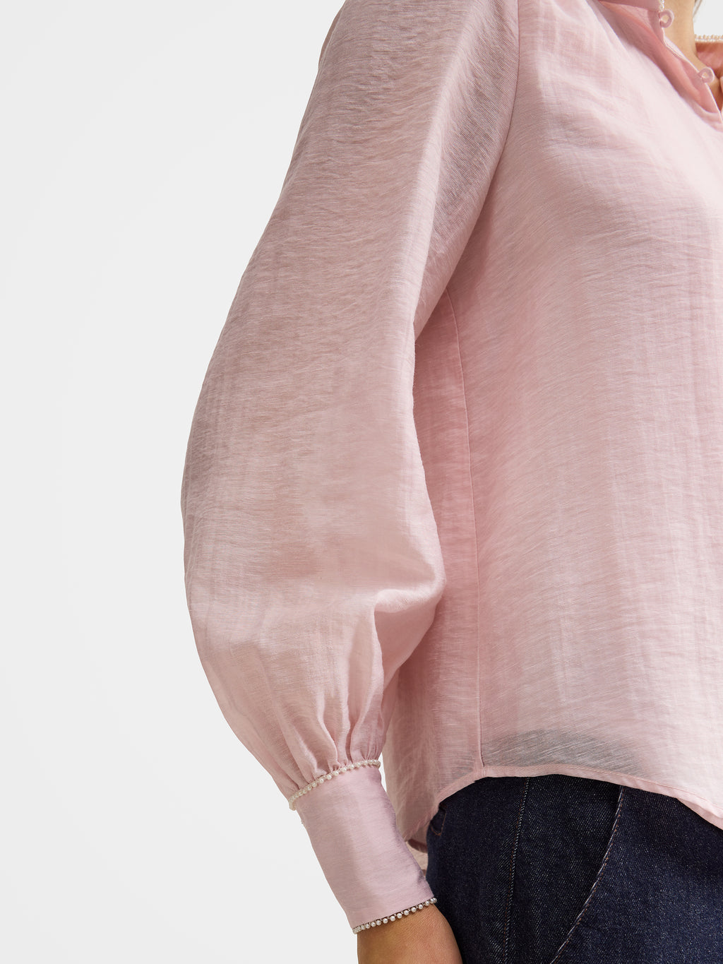 Angelica Pearl Trim Blouse