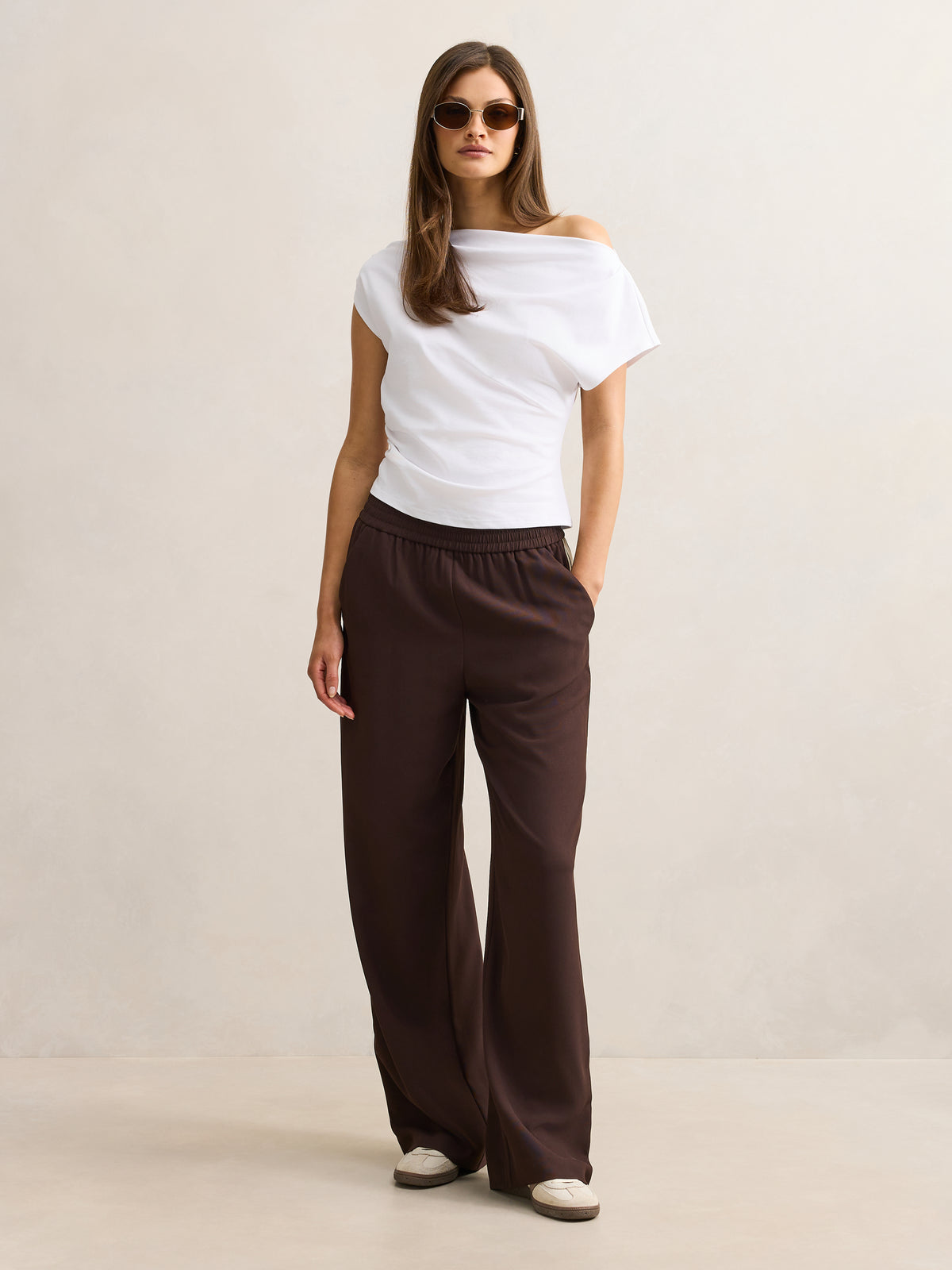 Aleyna Side Stripe Wide Leg Pant